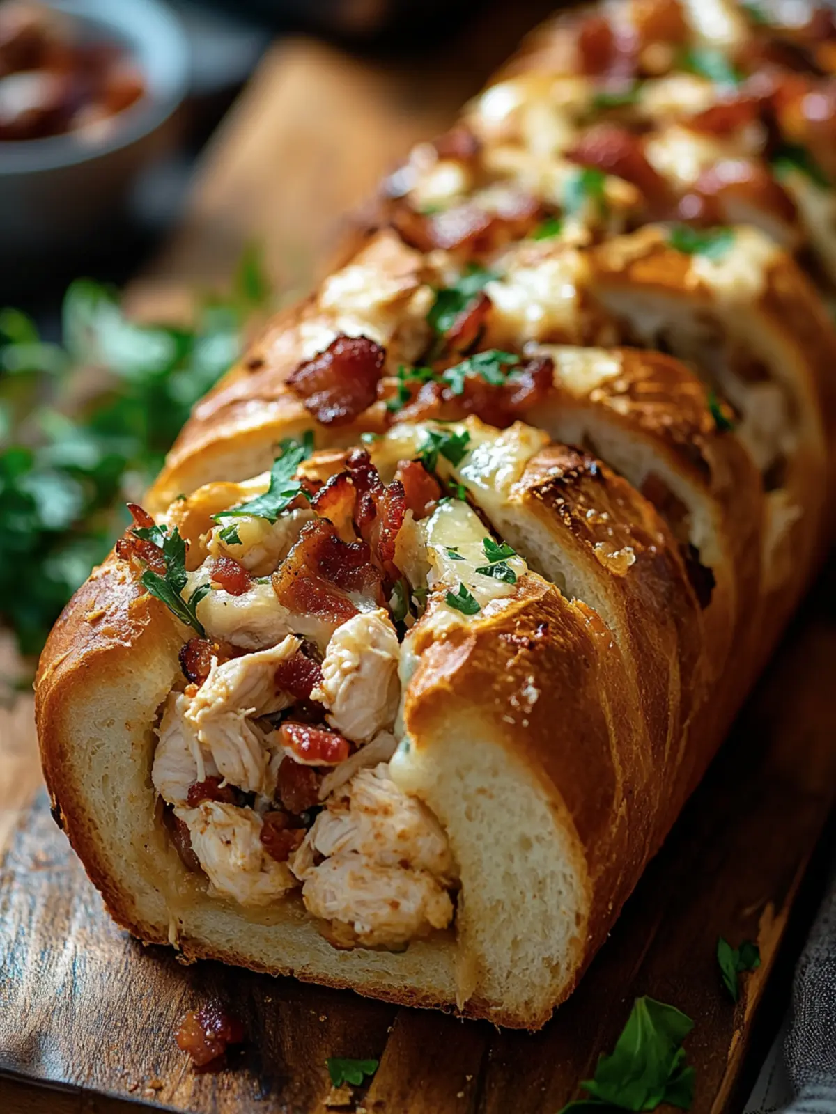 Savor the Joy of Chicken Bacon Ranch Stuffed Bread Today 4 Chicken Bacon Ranch Stuffed Bread