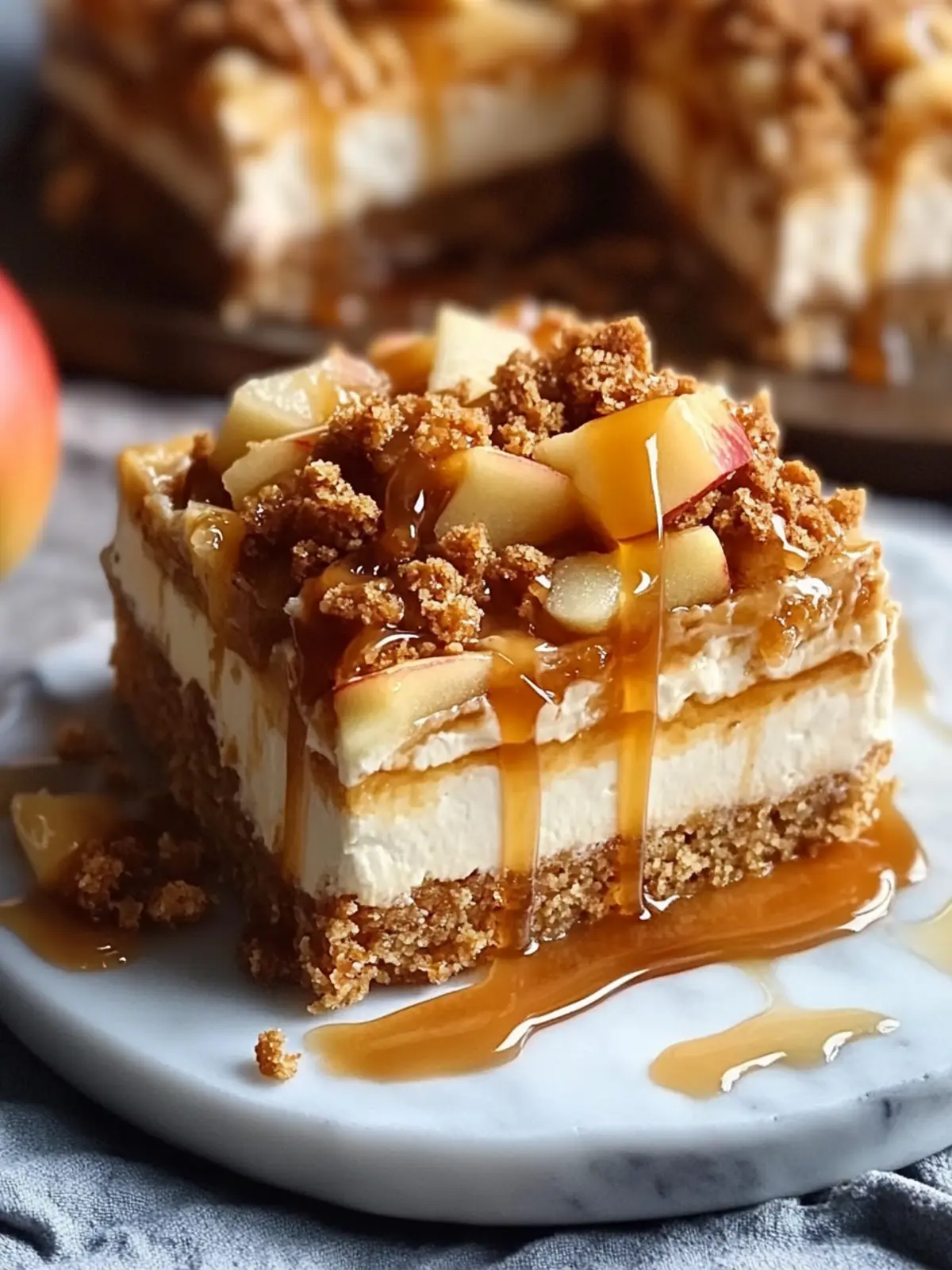 Caramel Apple Cheesecake Bars