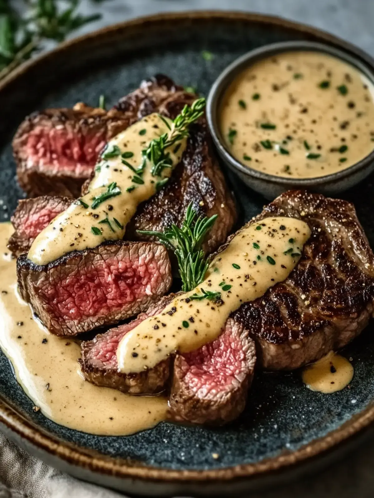 Juicy Steak with Creamy Garlic Sauce for Ultimate Dinner Bliss 4 Juicy Steak with Creamy Garlic Sauce