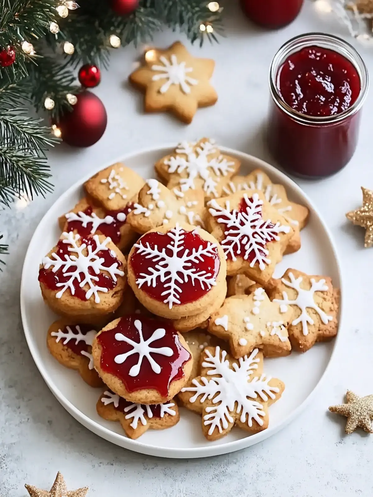 Festive Jam Christmas Biscuits