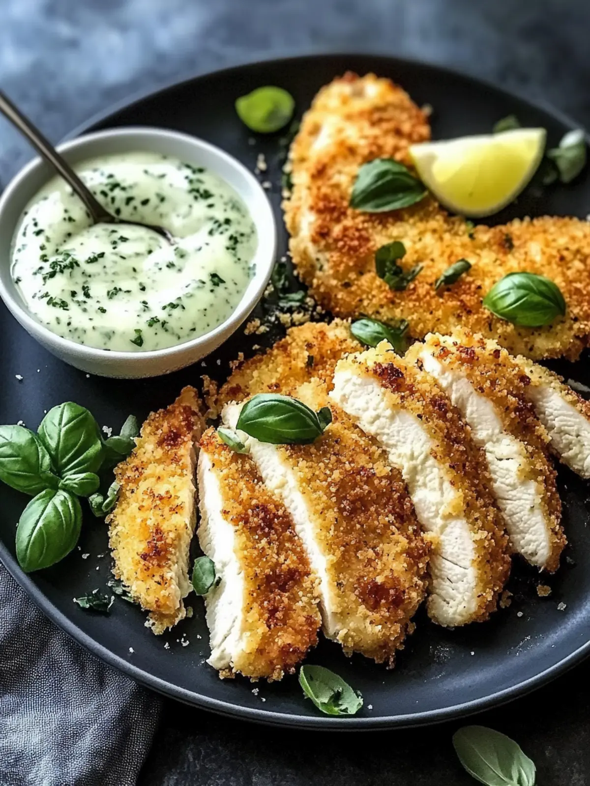 Parmesan Crusted Chicken with Basil Aioli for Perfect Evenings 2 Parmesan Crusted Chicken with Basil Aioli