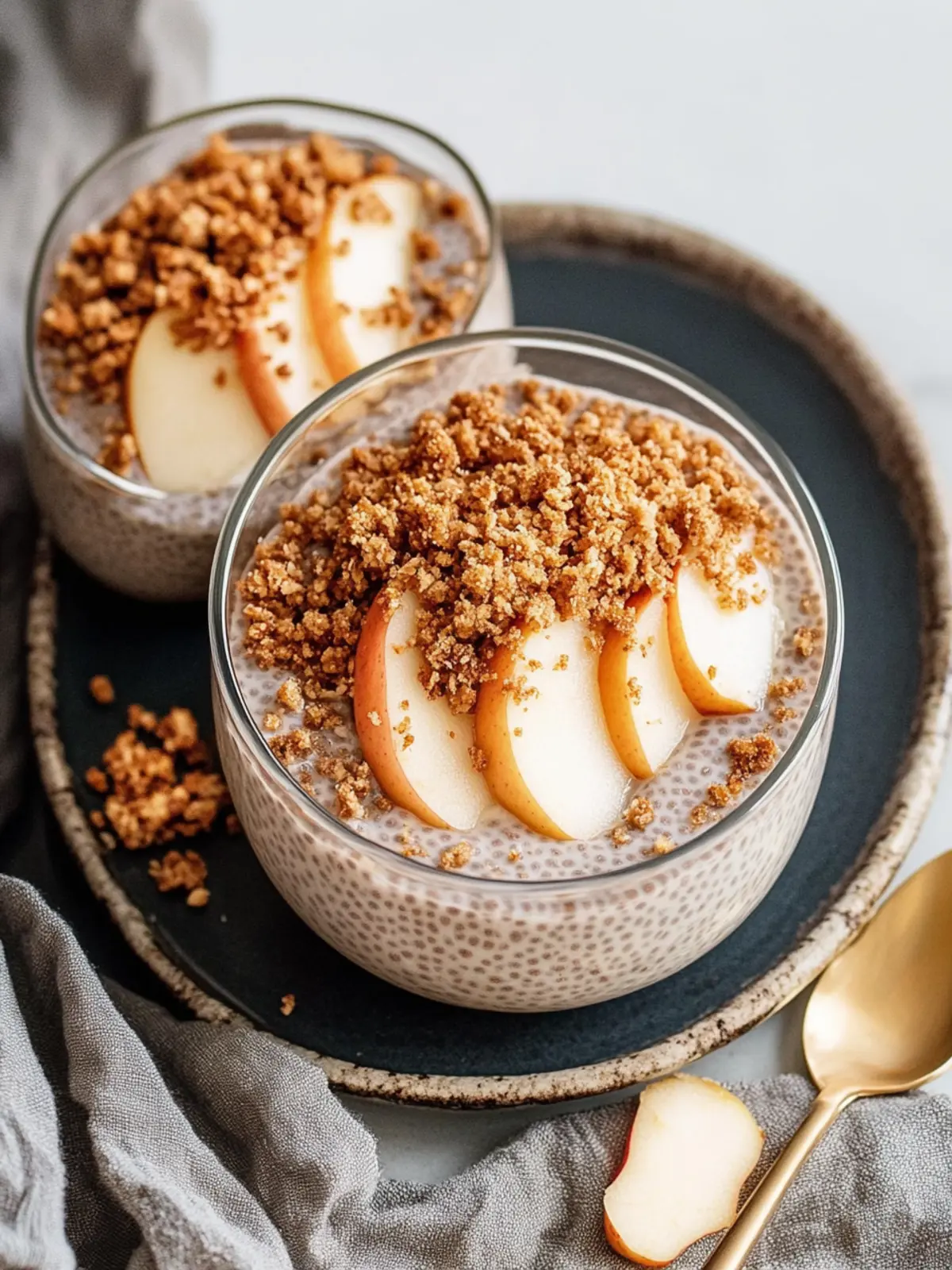 Apple Crumble Chia Pudding for Cozy Fall Mornings 2 Apple Crumble Chia Pudding