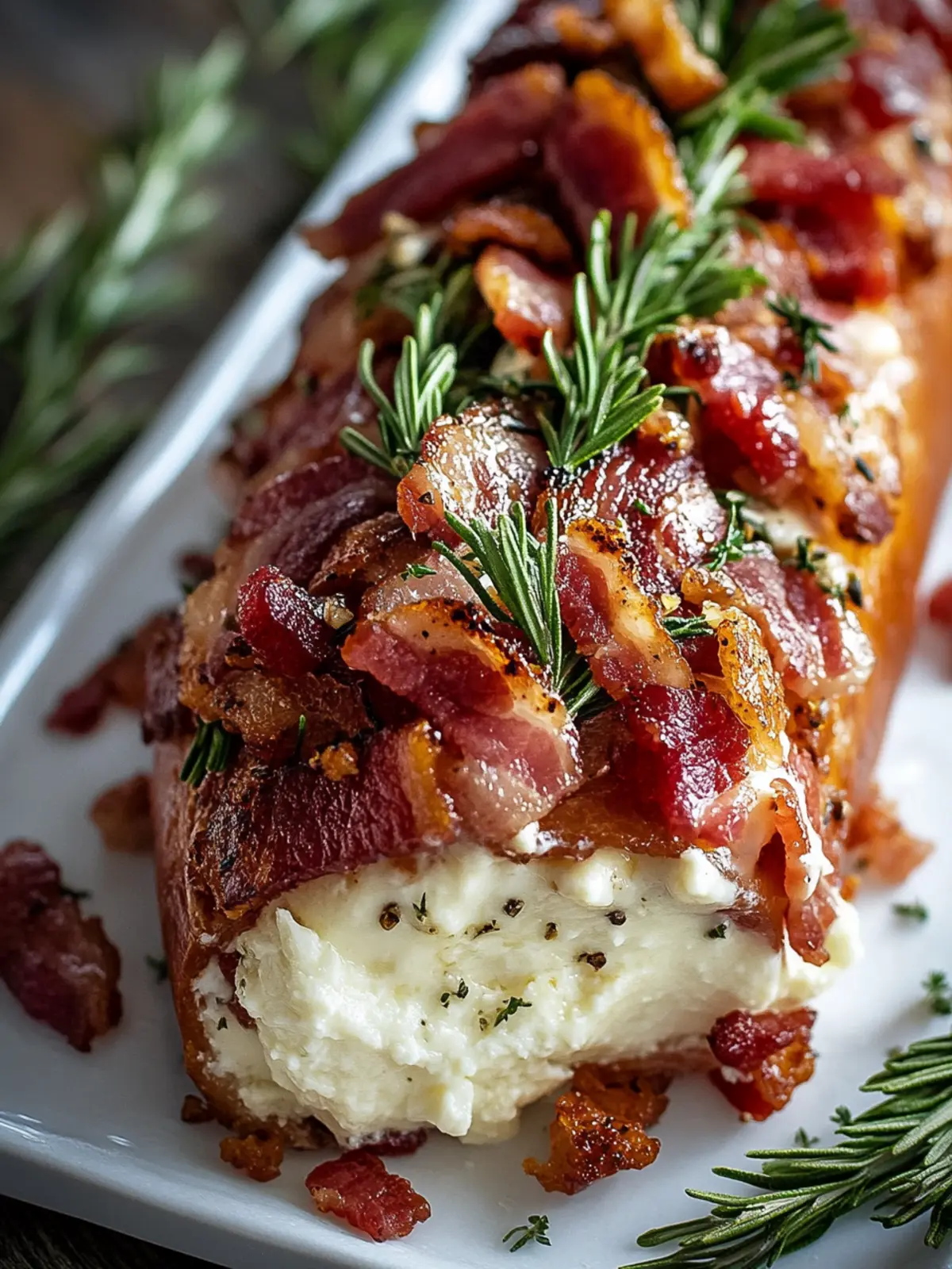 Million Dollar Bacon Goat Cheese Appetizer Log
