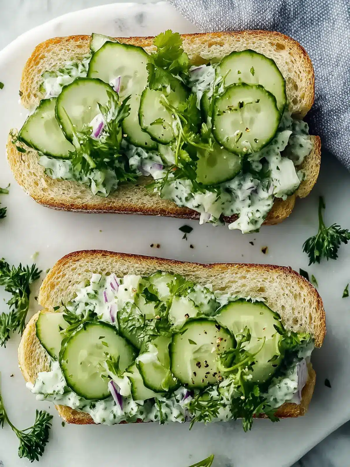 Refreshing Easy Cucumber Salad Sandwiches for Busy Days 2 Easy Cucumber Salad Sandwiches