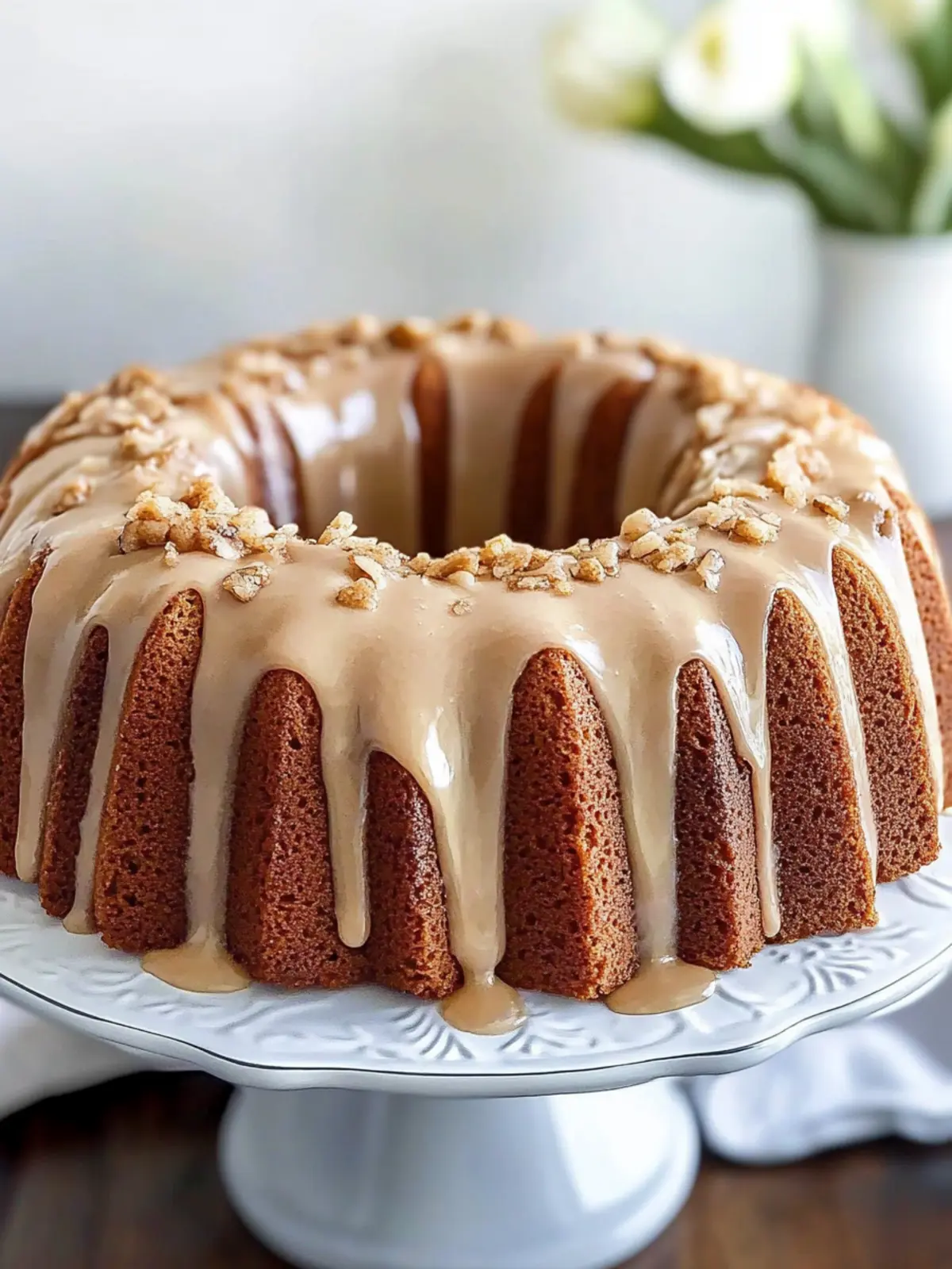 Irresistible Banana Bread Bundt Cake with Brown Sugar Glaze