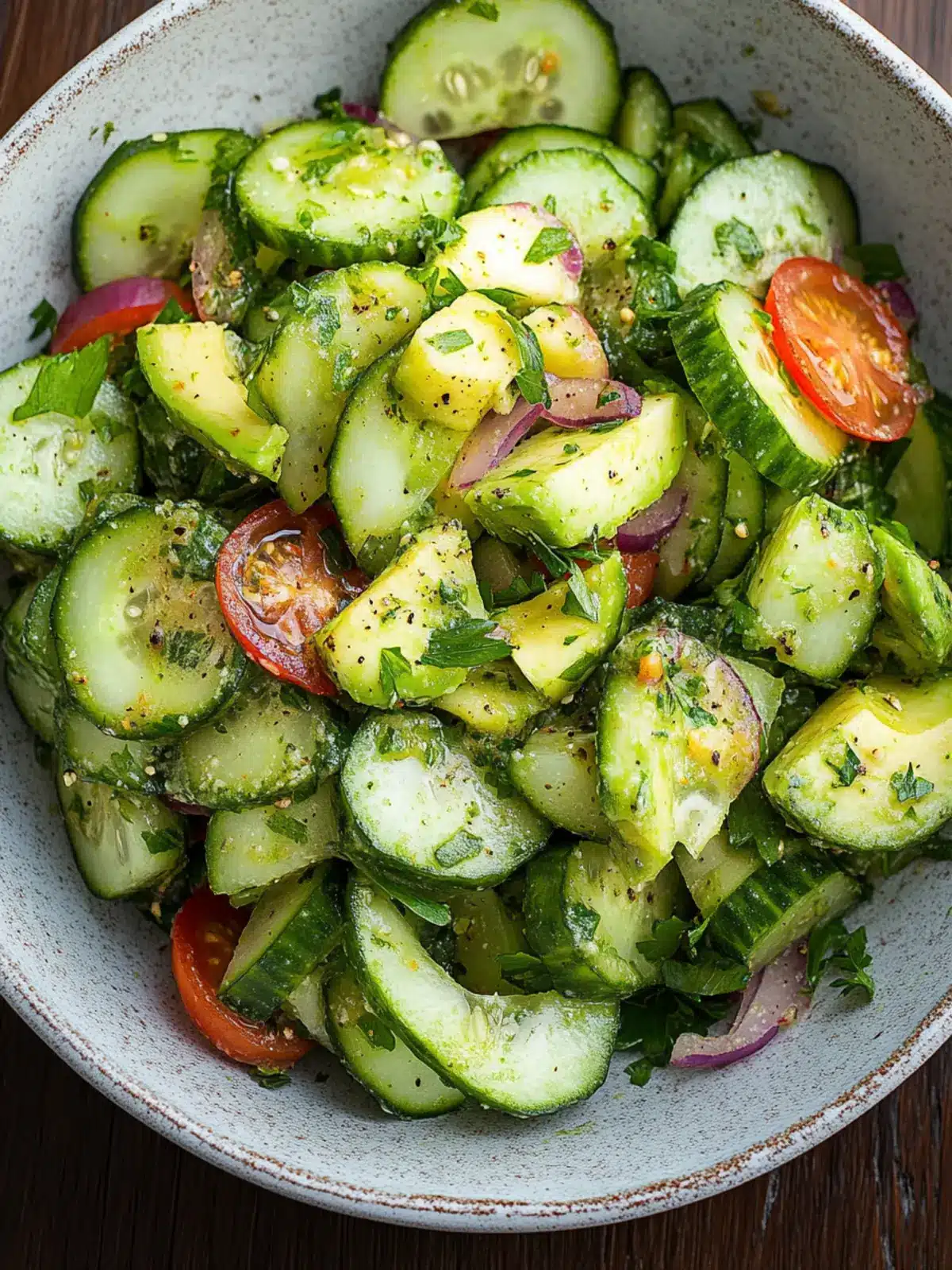 Fresh Cucumber-Avocado Salad Ready in Just 10 Minutes! 5 Cucumber-Avocado Salad