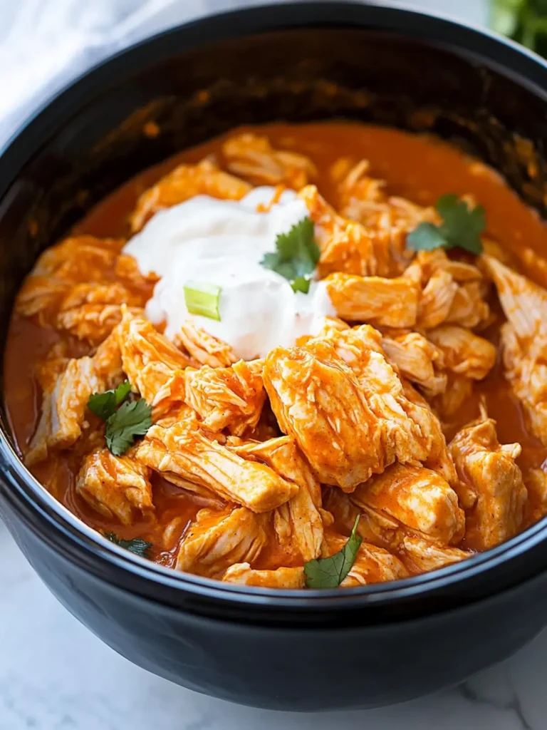 5-Ingredient Crock Pot Buffalo Chicken
