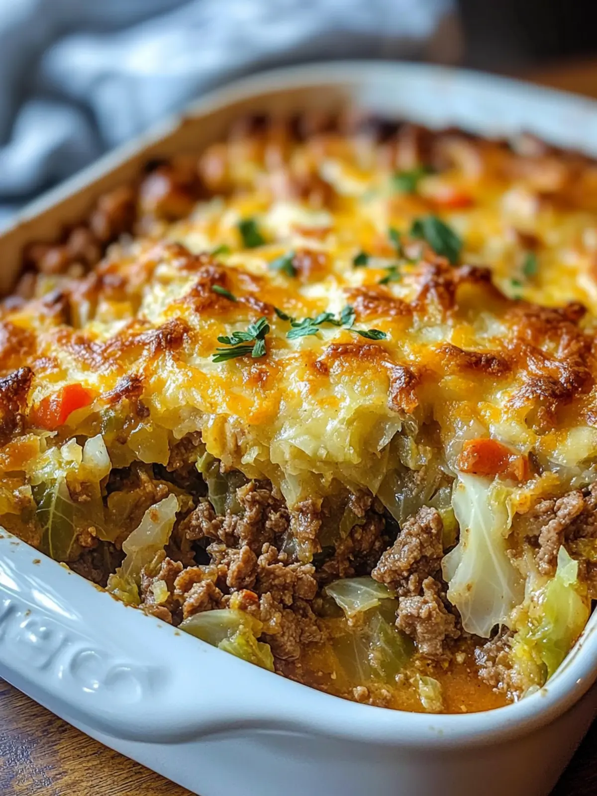 Southern Style Cabbage Beef Bake