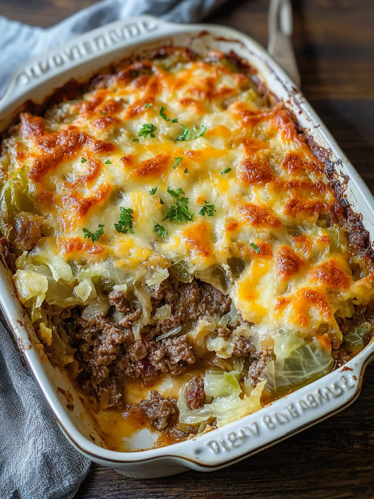 Southern Style Cabbage Beef Bake