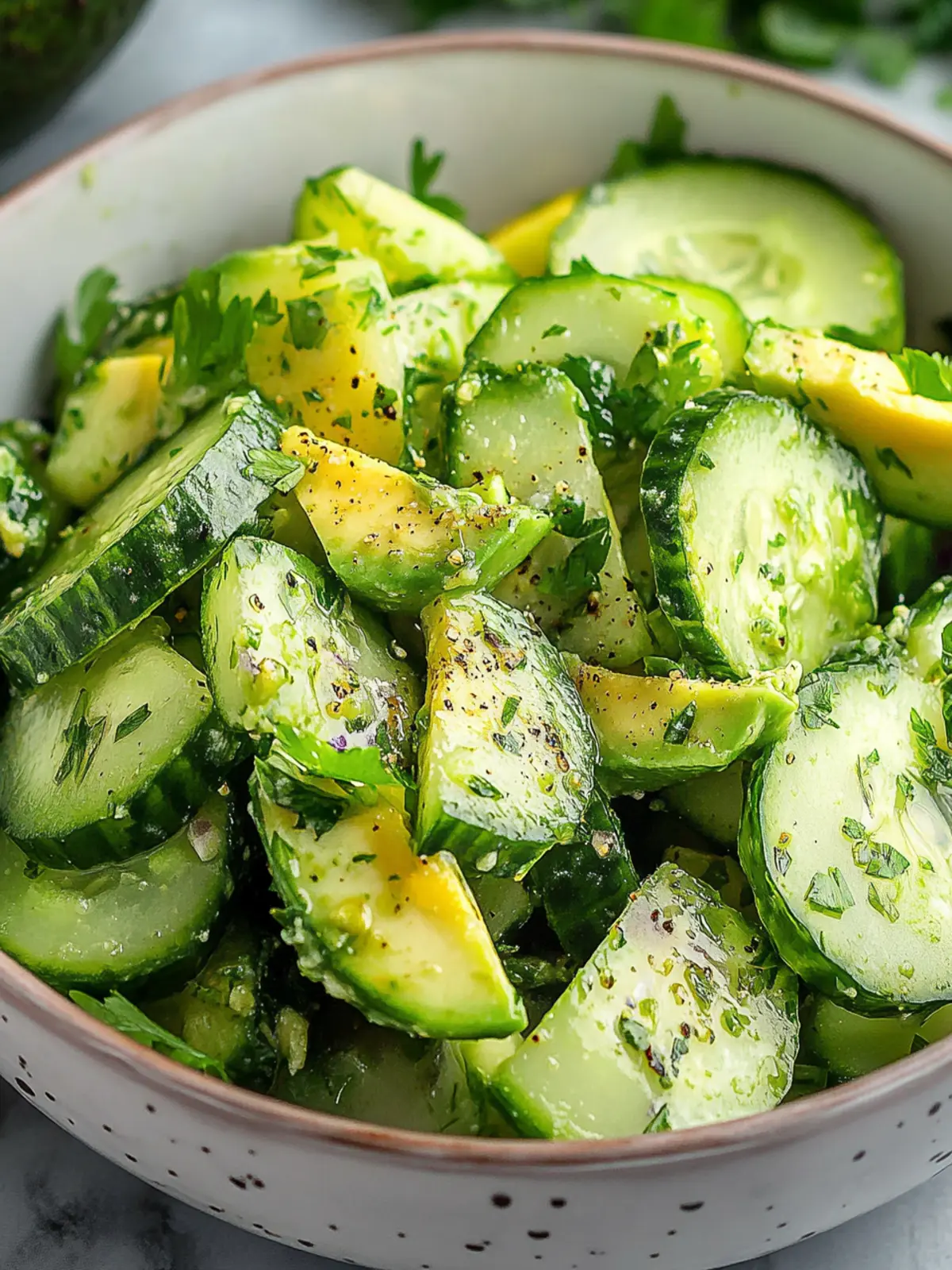 Fresh Cucumber-Avocado Salad Ready in Just 10 Minutes! 2 Cucumber-Avocado Salad