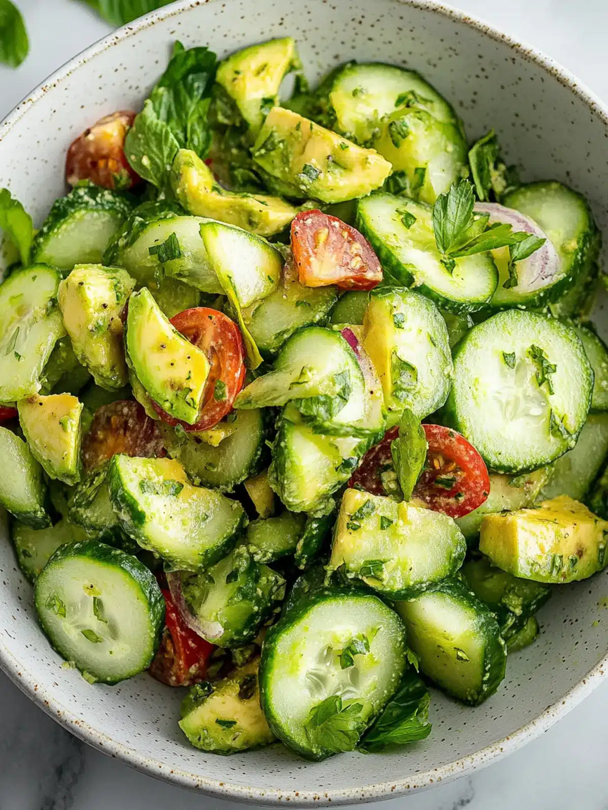 Fresh Cucumber-Avocado Salad Ready in Just 10 Minutes! 3 Cucumber-Avocado Salad