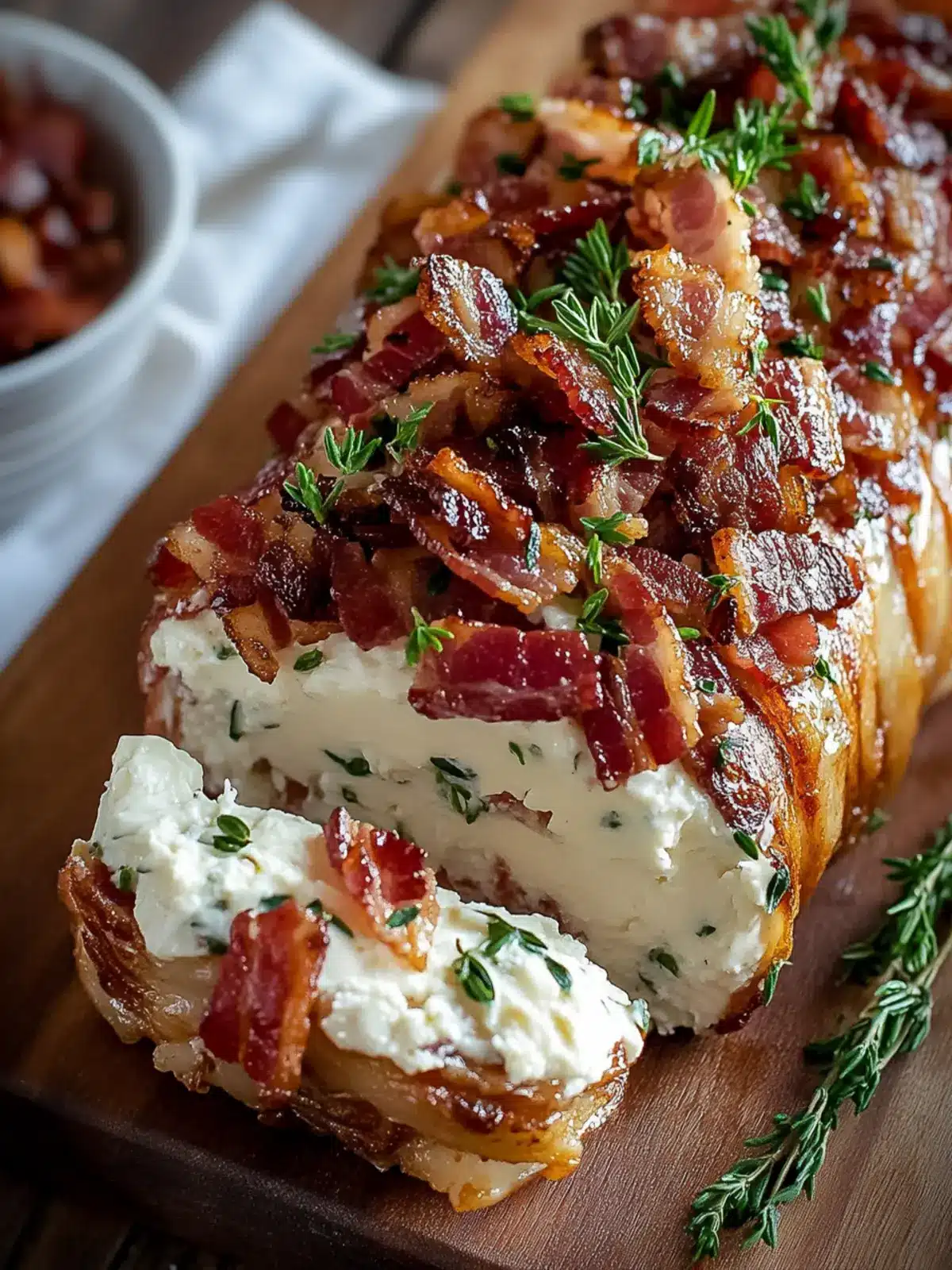Million Dollar Bacon Goat Cheese Appetizer Log