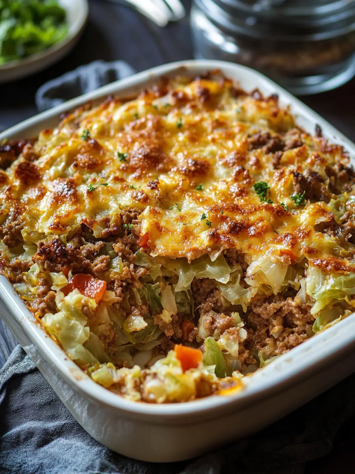 Southern Style Cabbage Beef Bake