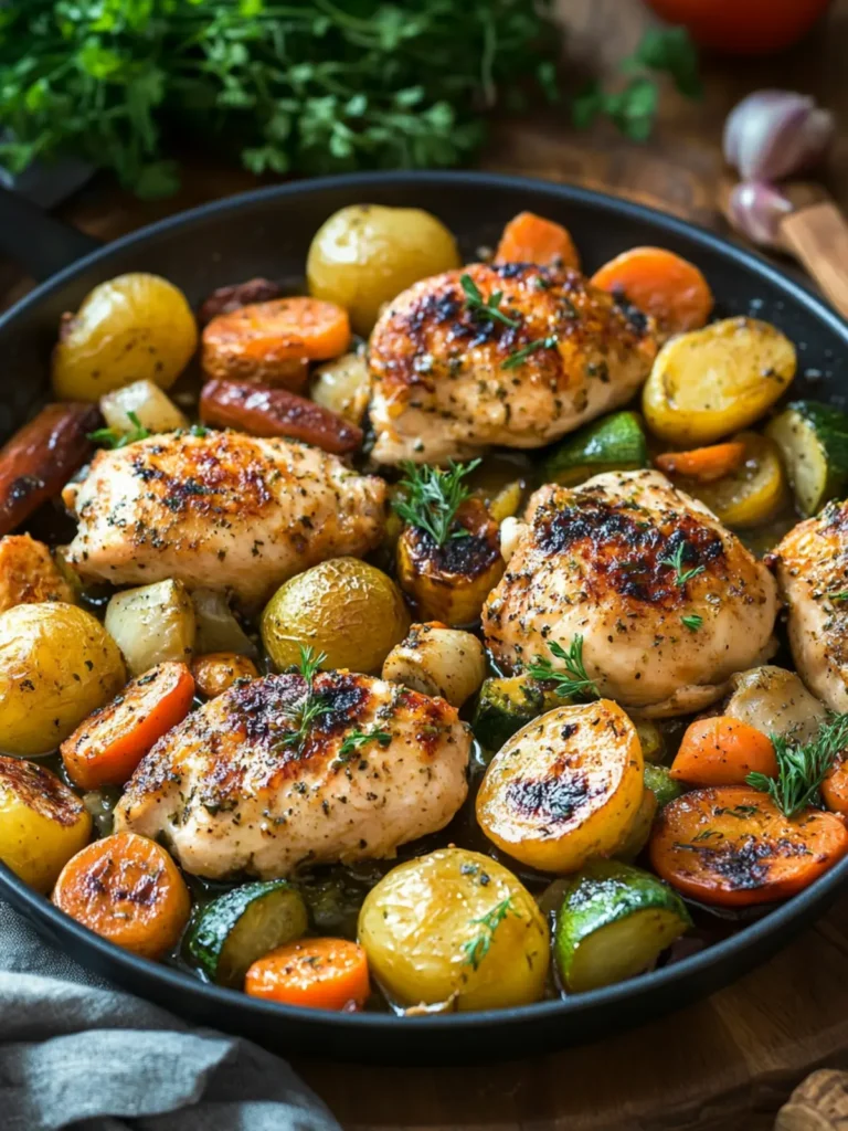 One Pan Chicken and Vegetables Recipe