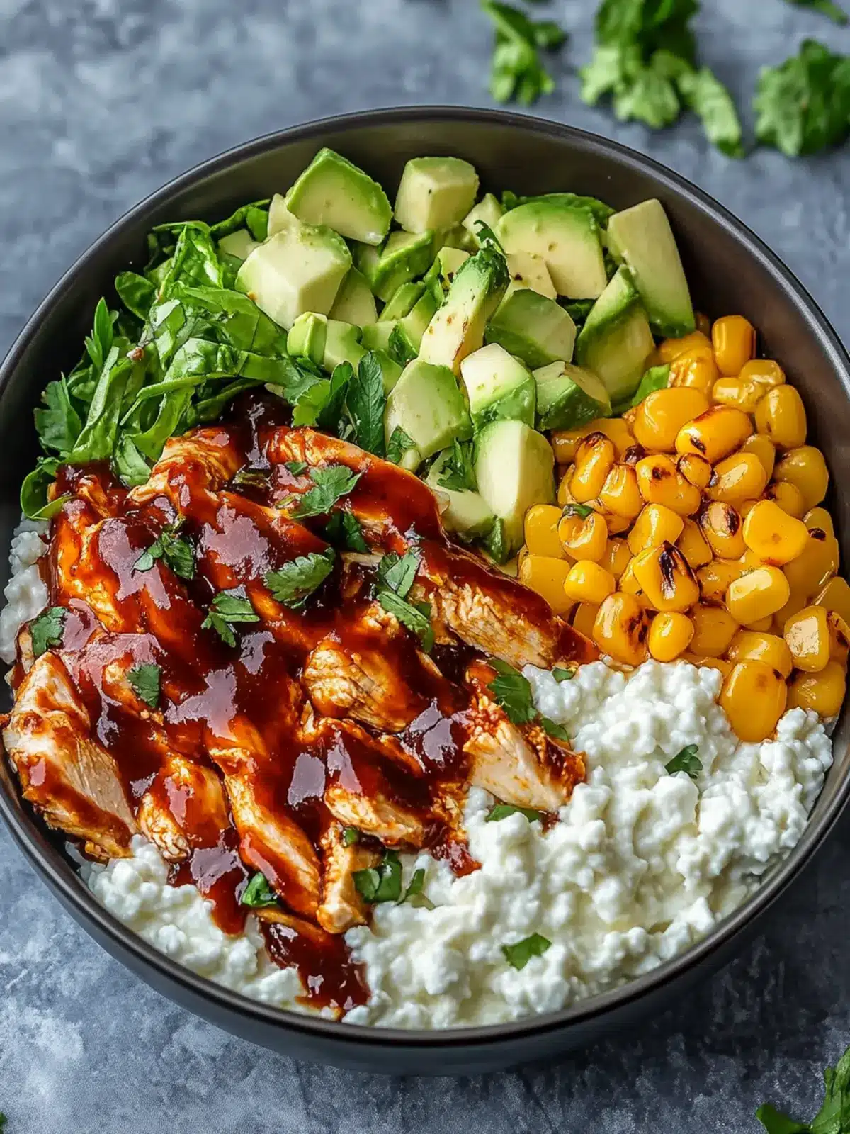 High Protein BBQ Chicken Cottage Cheese Bowl in 15 Minutes 5 High Protein BBQ Chicken Cottage Cheese Bowl
