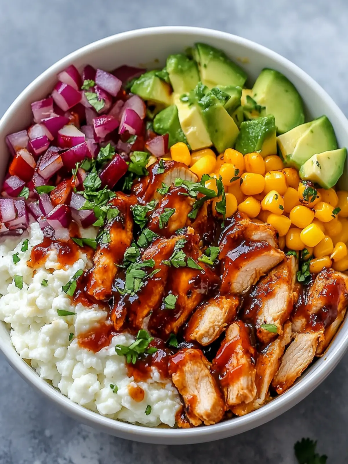 High Protein BBQ Chicken Cottage Cheese Bowl in 15 Minutes 2 High Protein BBQ Chicken Cottage Cheese Bowl