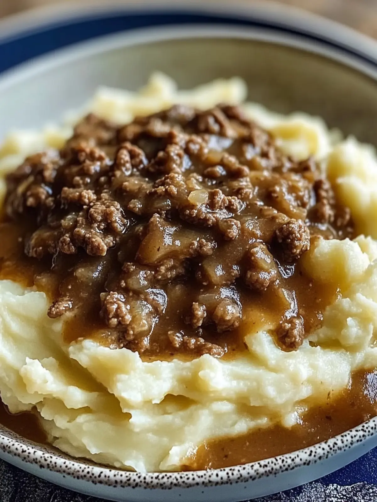 Ground Beef and Gravy Over Mashed Potatoes: Comfort Made Easy 3 Ground Beef and Gravy Over Mashed Potatoes