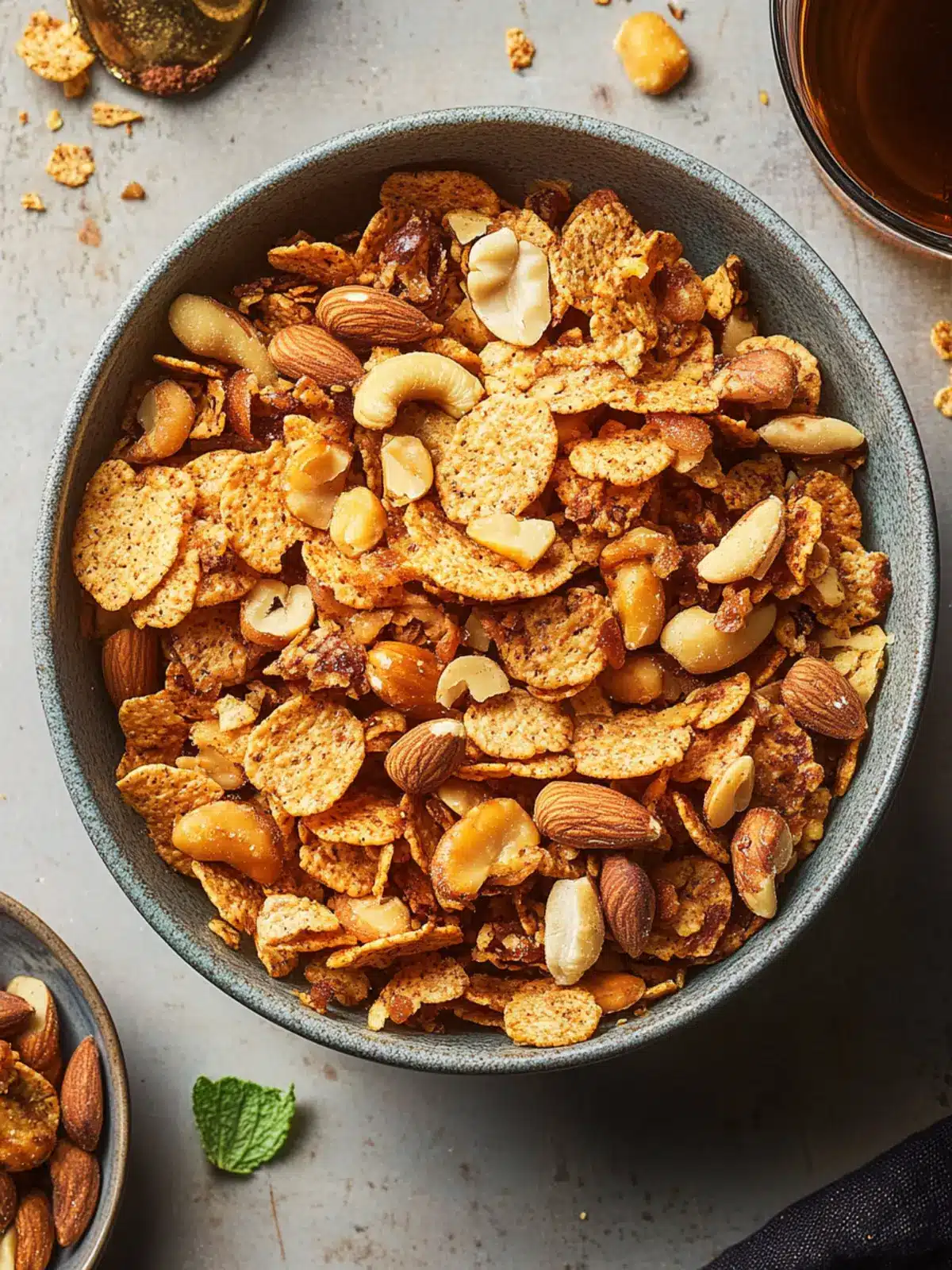 Crunchy Chaat Masala Mixed Nuts With Cornflakes Delight 2 Chaat Masala Mixed Nuts With Cornflakes
