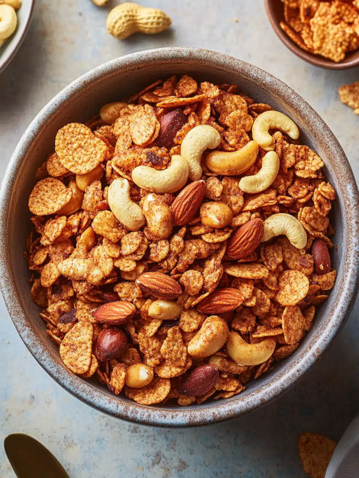Crunchy Chaat Masala Mixed Nuts With Cornflakes Delight 3 Chaat Masala Mixed Nuts With Cornflakes