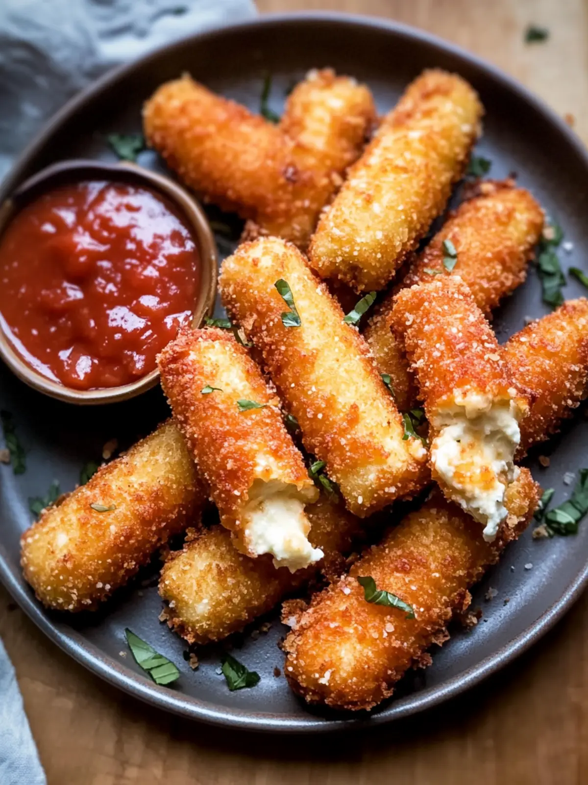 Crispy Homemade Mozzarella Sticks You'll Love to Share 2 Homemade Mozzarella Sticks