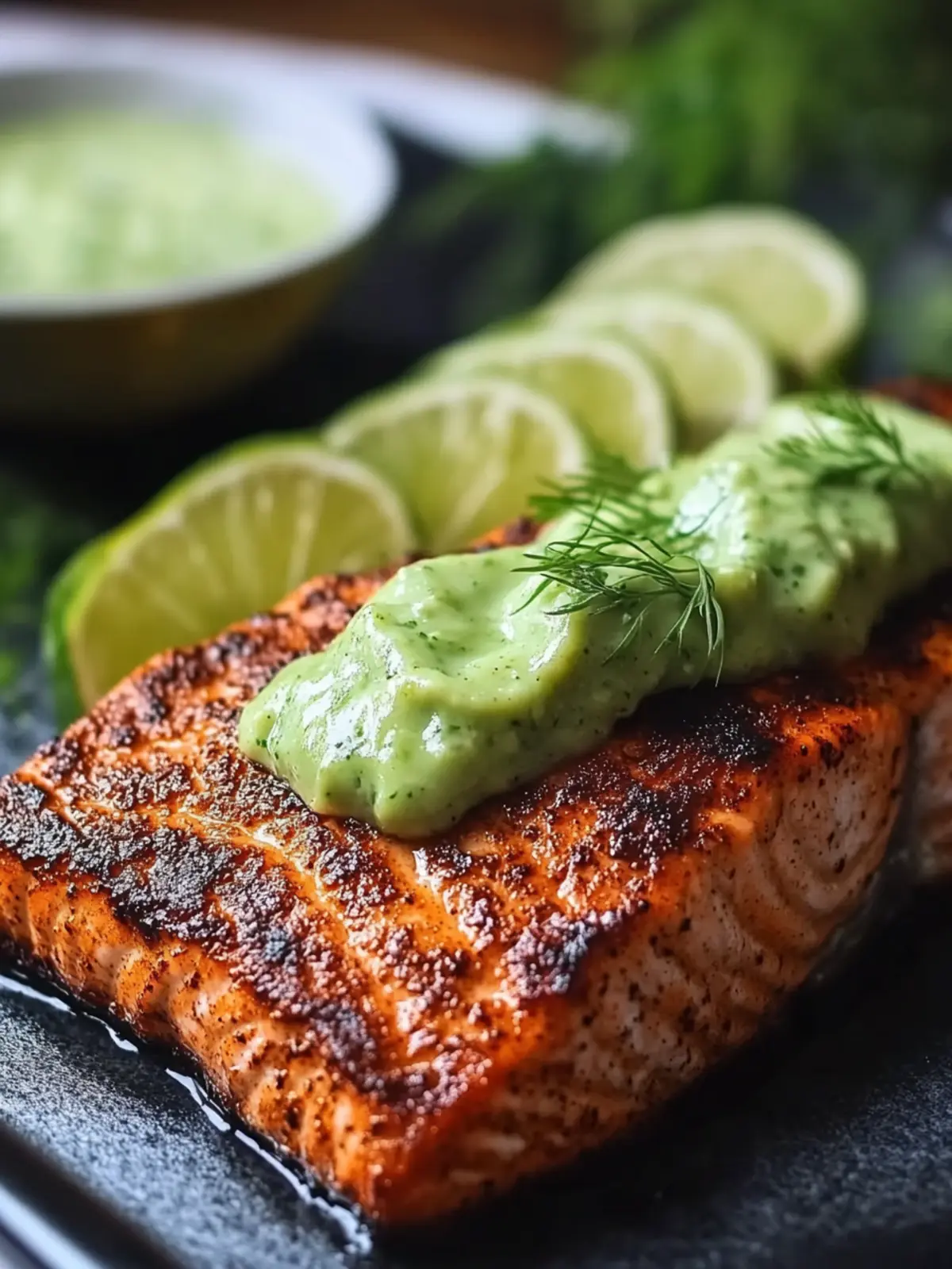 Tangy Baked Cajun Salmon with Zesty Avocado Lime Sauce 3 Tangy Baked Cajun Salmon with Avocado Lime Sauce