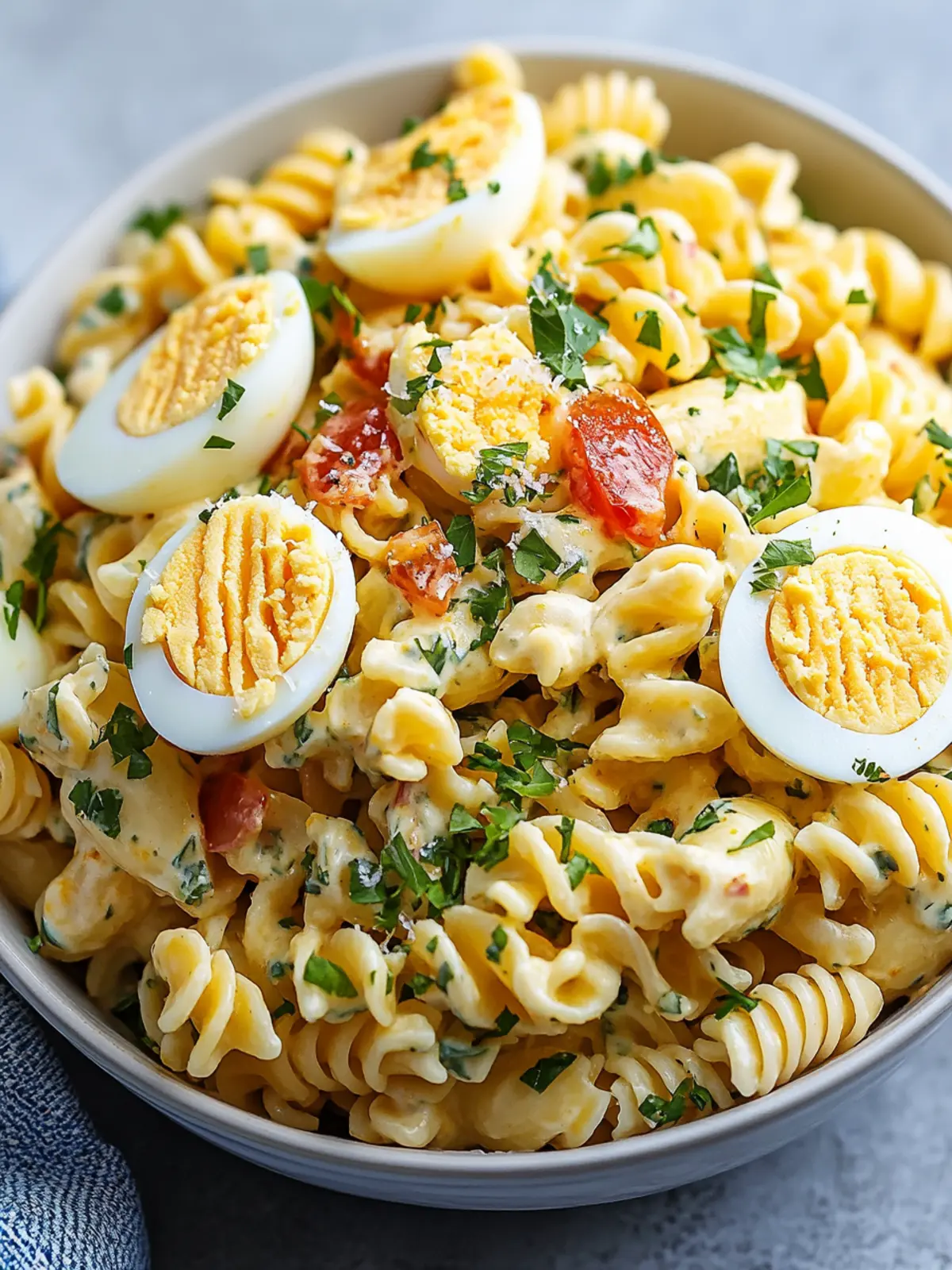 Creamy Deviled Egg Pasta Salad: Your New Potluck Star 4 Deviled Egg Pasta Salad