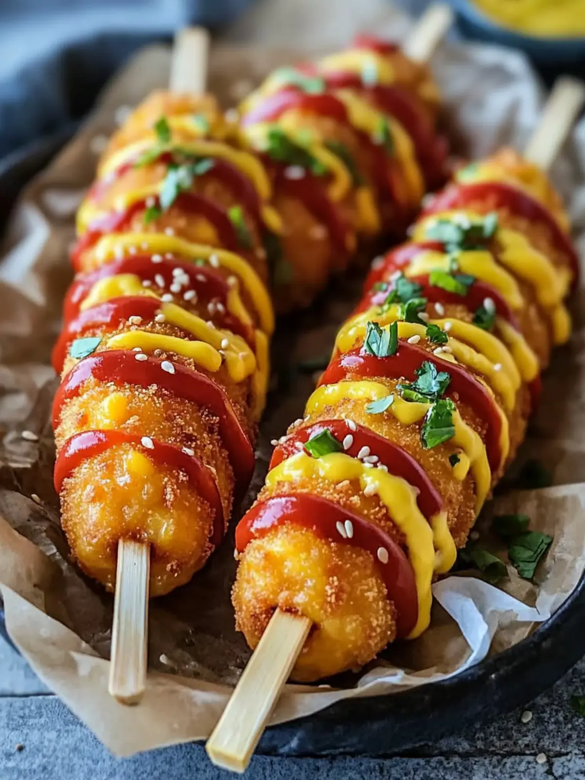 Super Cheesy Korean Corn Dogs You Can’t Resist at Home 3 Super Cheesy Korean Corn Dogs