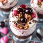 Valentine’s Day Parfait with Chocolate and Cherries Delight 9 Valentine’s Day Parfait with Chocolate and Cherries