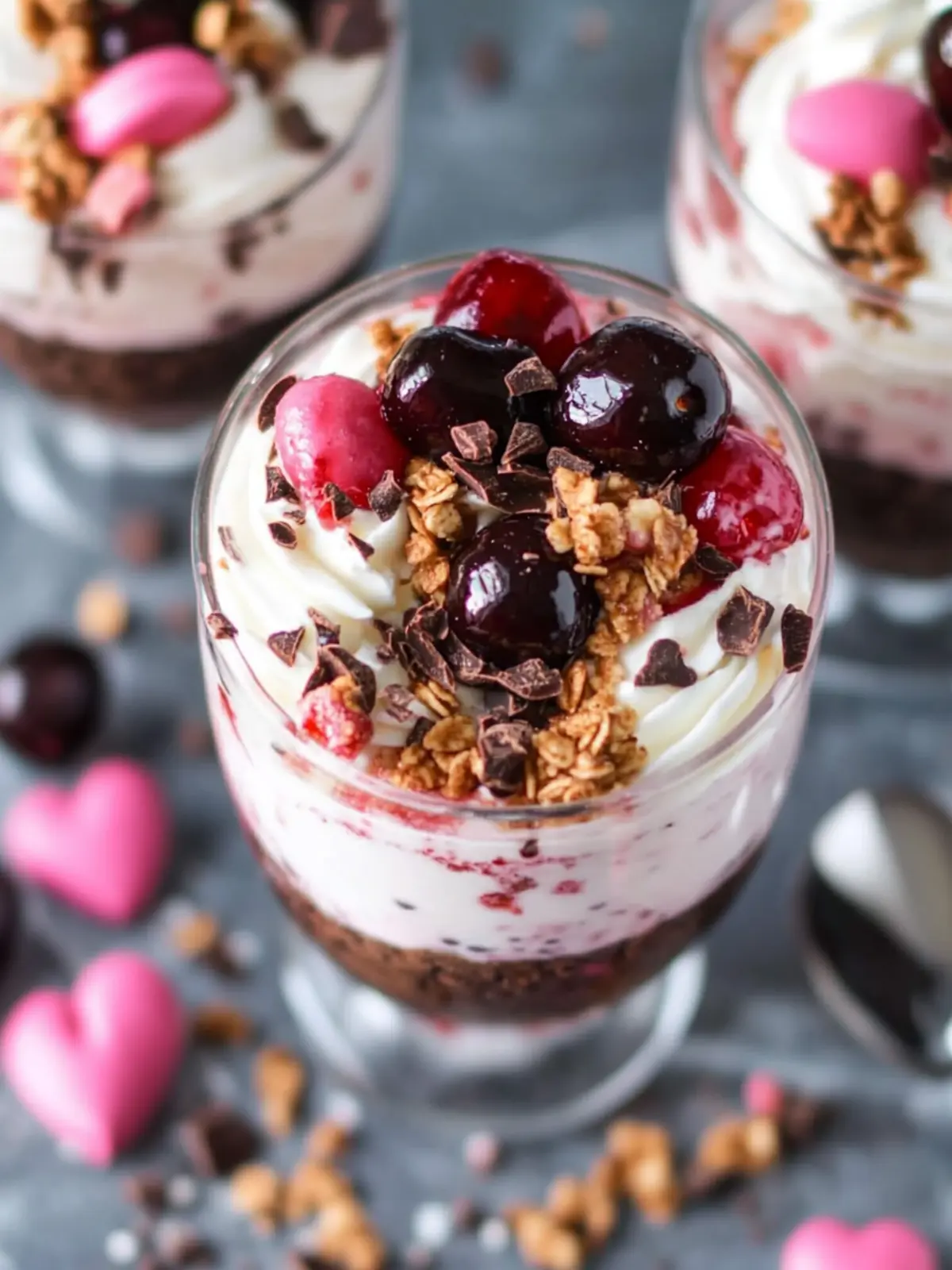 Valentine’s Day Parfait with Chocolate and Cherries Delight 5 Valentine’s Day Parfait with Chocolate and Cherries