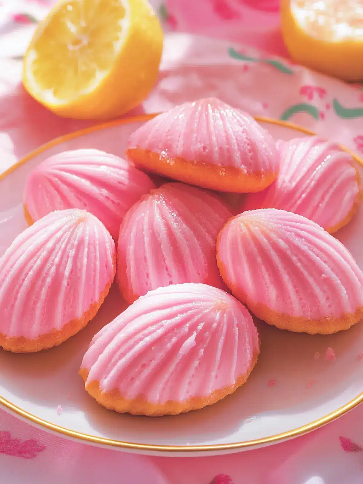 Irresistible Pink Madeleines with a Chocolate Bliss Shell 3 Pink Madeleines