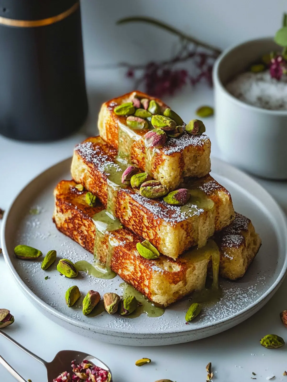 Indulge in Pistachio French Toast Sticks with Creamy Filling 3 Pistachio French Toast Sticks