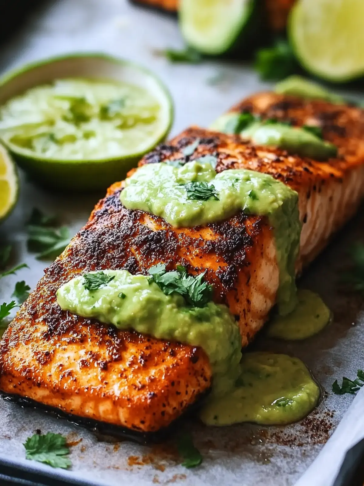 Tangy Baked Cajun Salmon with Zesty Avocado Lime Sauce 5 Tangy Baked Cajun Salmon with Avocado Lime Sauce