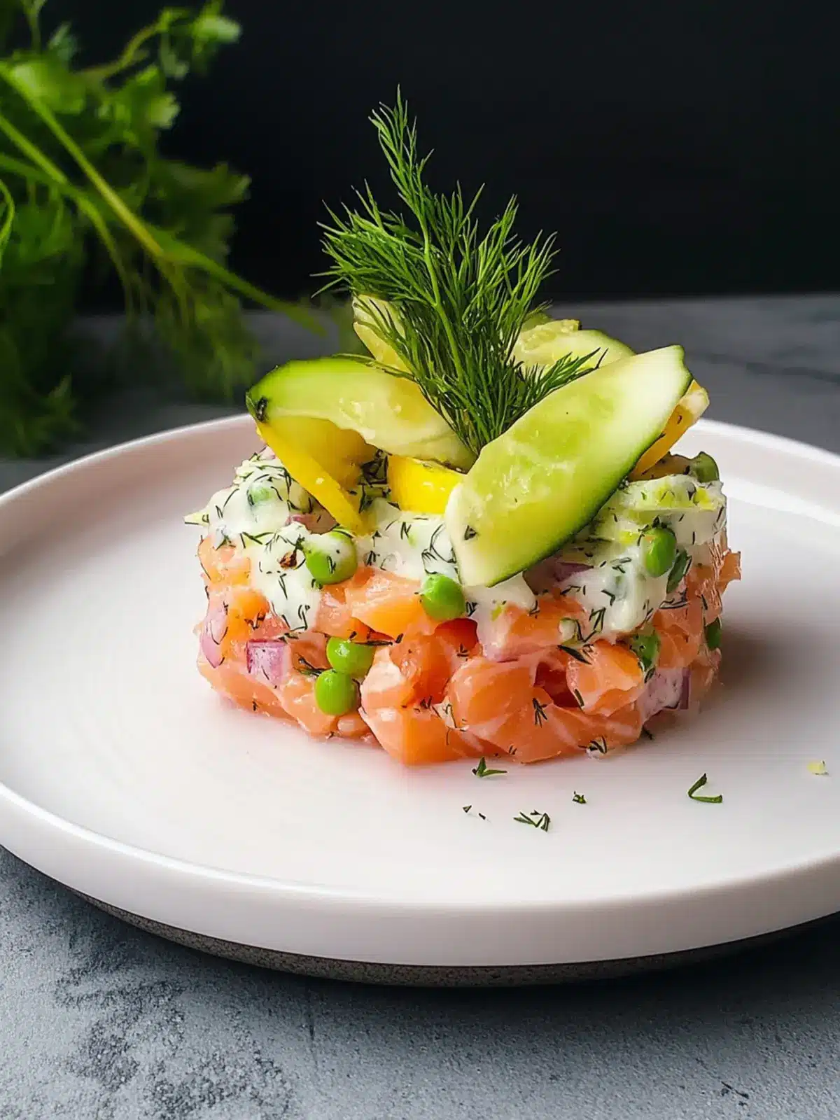 Creamy Lemon-Dill Salmon Tartare: Effortlessly Elegant Appetizer 2 Creamy Lemon-Dill Salmon Tartare