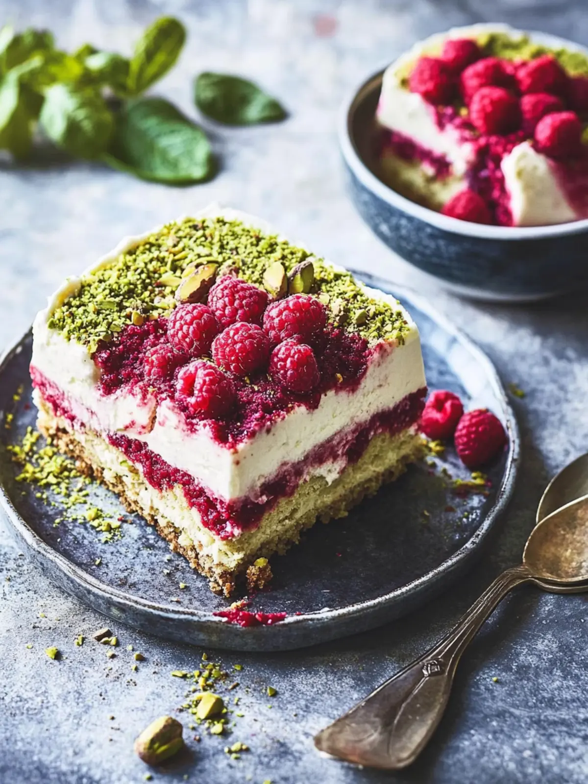 Decadent White Chocolate, Raspberry & Pistachio Tiramisu Delight 2 White Chocolate, Raspberry & Pistachio Tiramisu