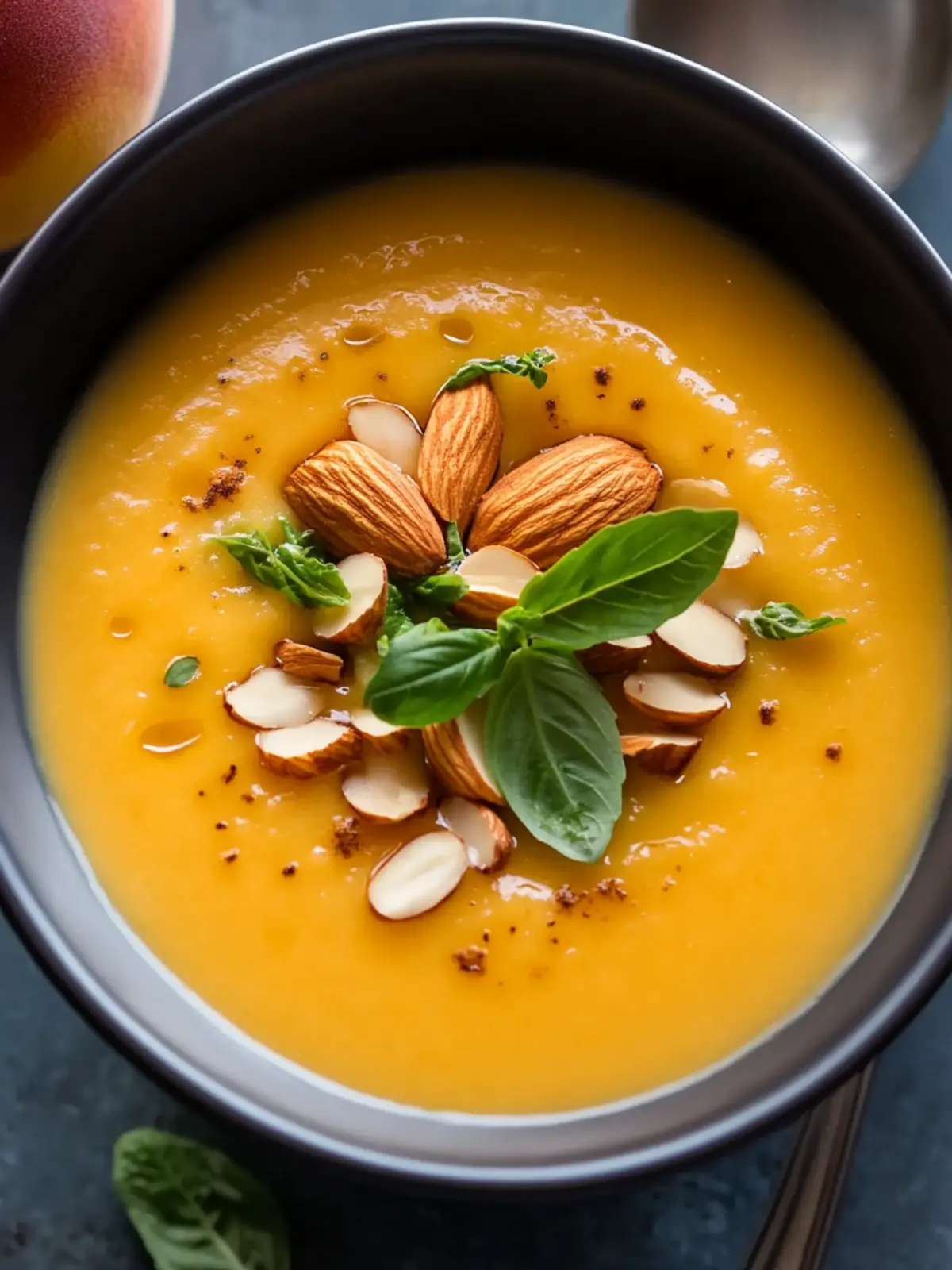 20-Minutes Chilled Peach and Almond Soup Recipe That Refreshes 3 20-Minutes Chilled Peach And Almonds Soup Recipe (Creamy And Fruity)