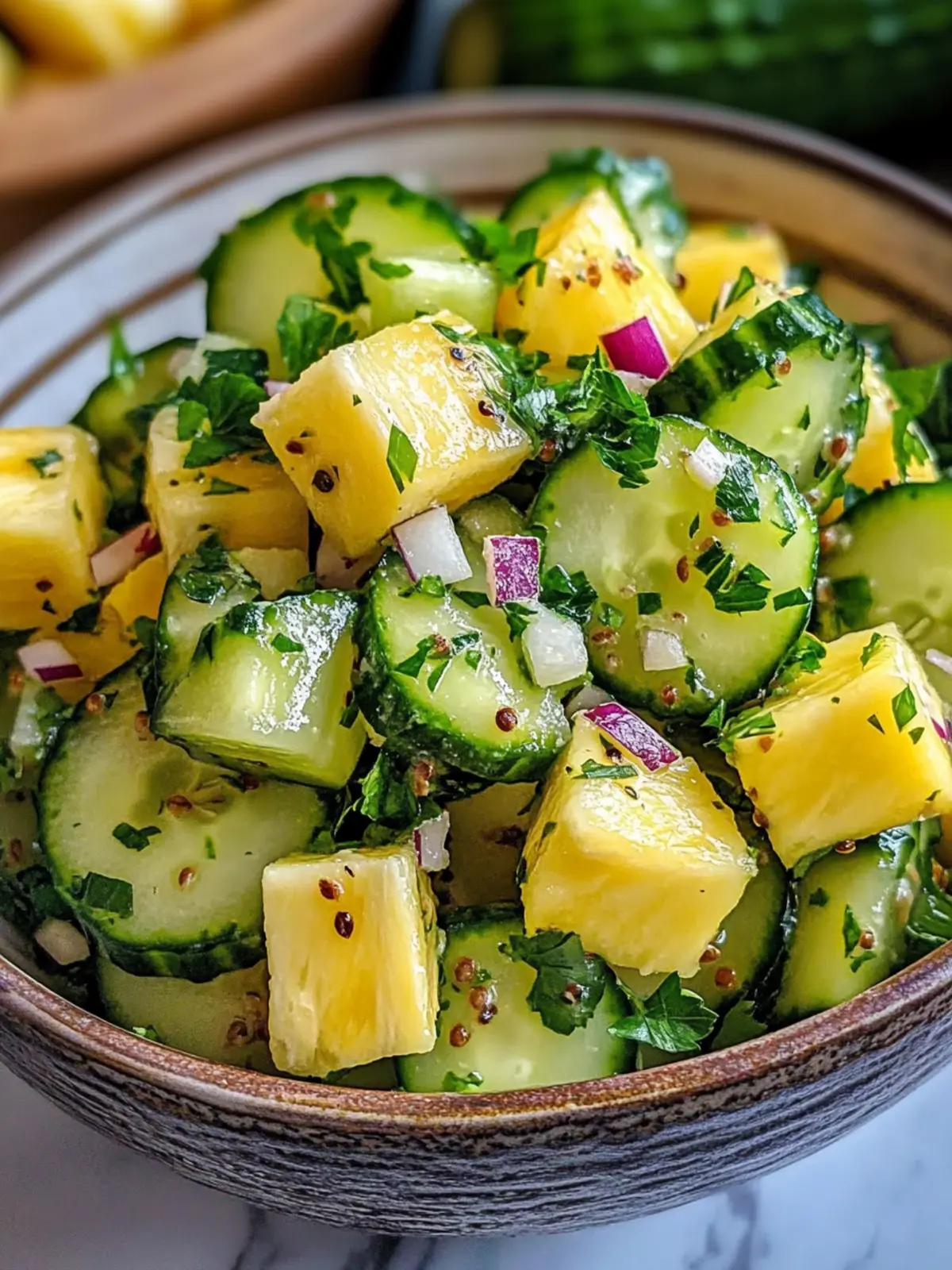 Pineapple Cucumber Salad: Sweet, Savory, and So Refreshing 3 Pineapple Cucumber Salad – A Refreshing, Sweet & Savory Dish