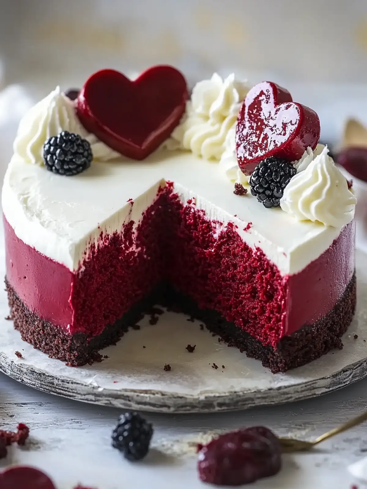Valentine’s No-Bake Red Velvet Cheesecake You'll Adore 2 Valentine’s No-Bake Red Velvet Cheesecake