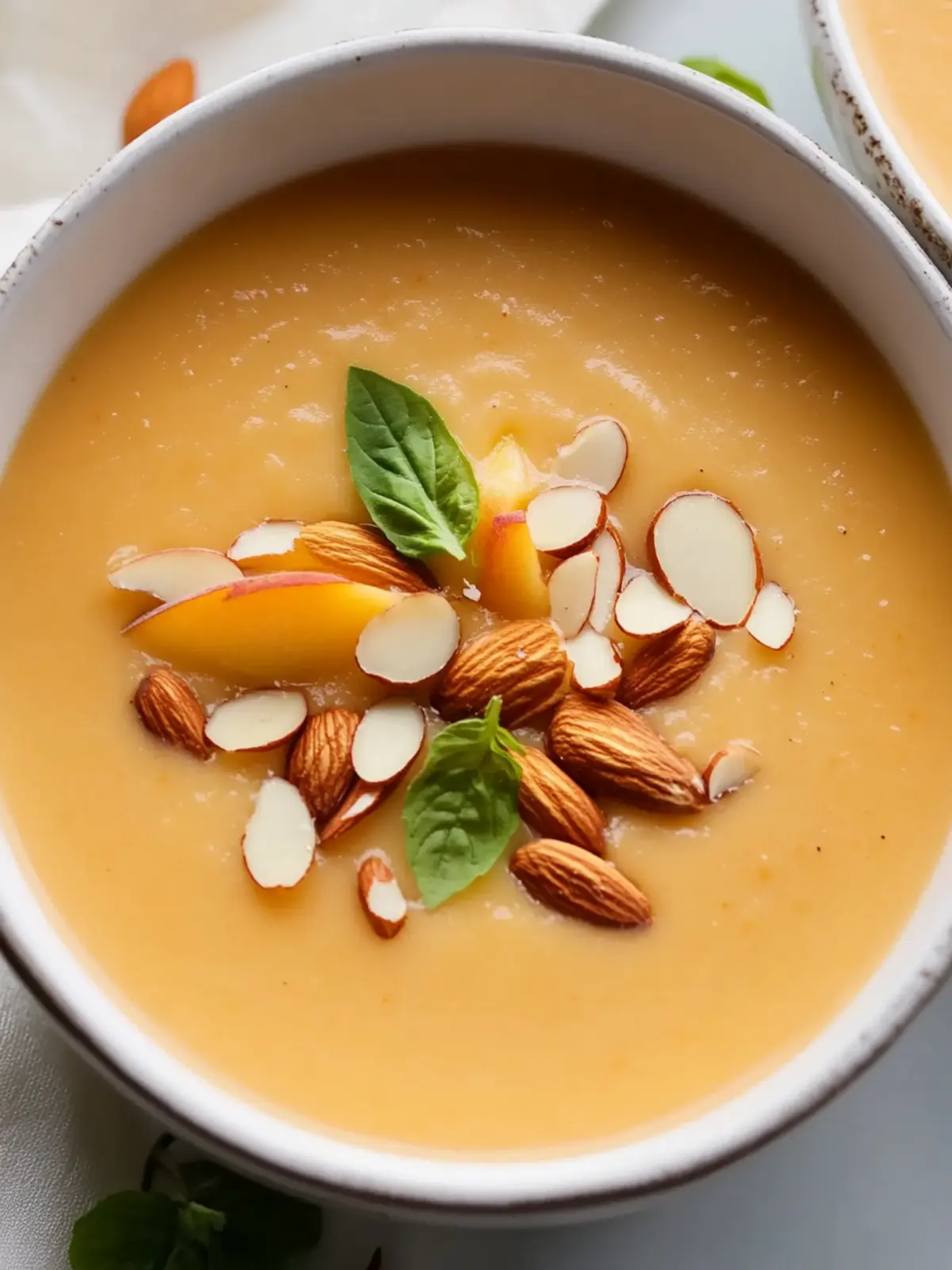 20-Minutes Chilled Peach and Almond Soup Recipe That Refreshes 4 20-Minutes Chilled Peach And Almonds Soup Recipe (Creamy And Fruity)