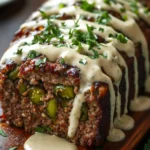 Savory Smoky Jalapeño Popper Meatloaf with Ranch Drizzle 10 Smoky Jalapeño Popper Meatloaf with Creamy Ranch Drizzle