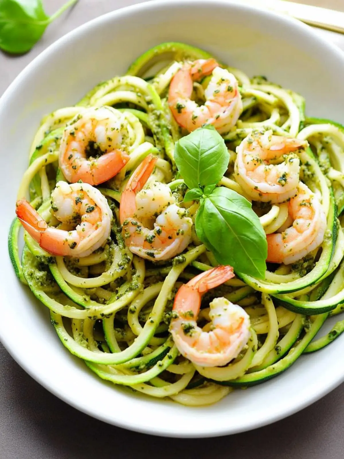 Zucchini Noodles With Pesto and Shrimp Recipe for Quick Flavor 5 Zucchini Noodles With Pesto and Shrimp Recipe