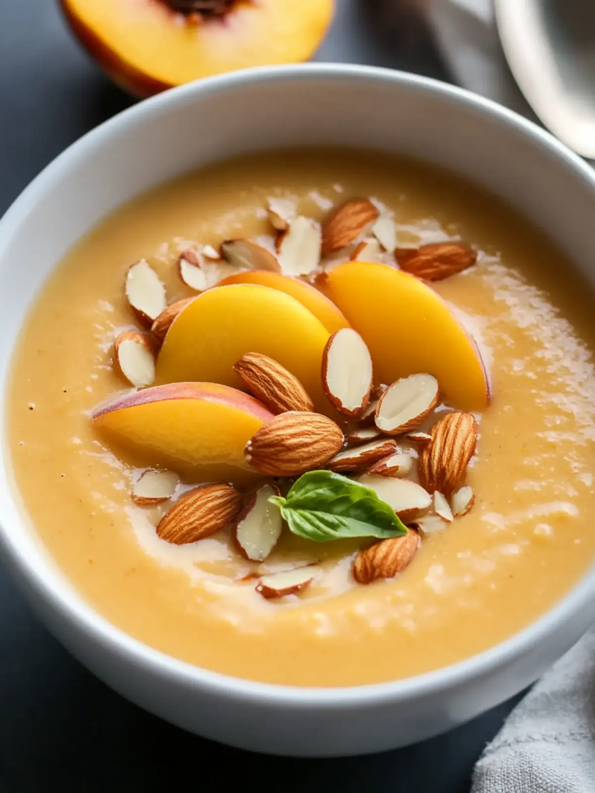20-Minutes Chilled Peach and Almond Soup Recipe That Refreshes 5 20-Minutes Chilled Peach And Almonds Soup Recipe (Creamy And Fruity)