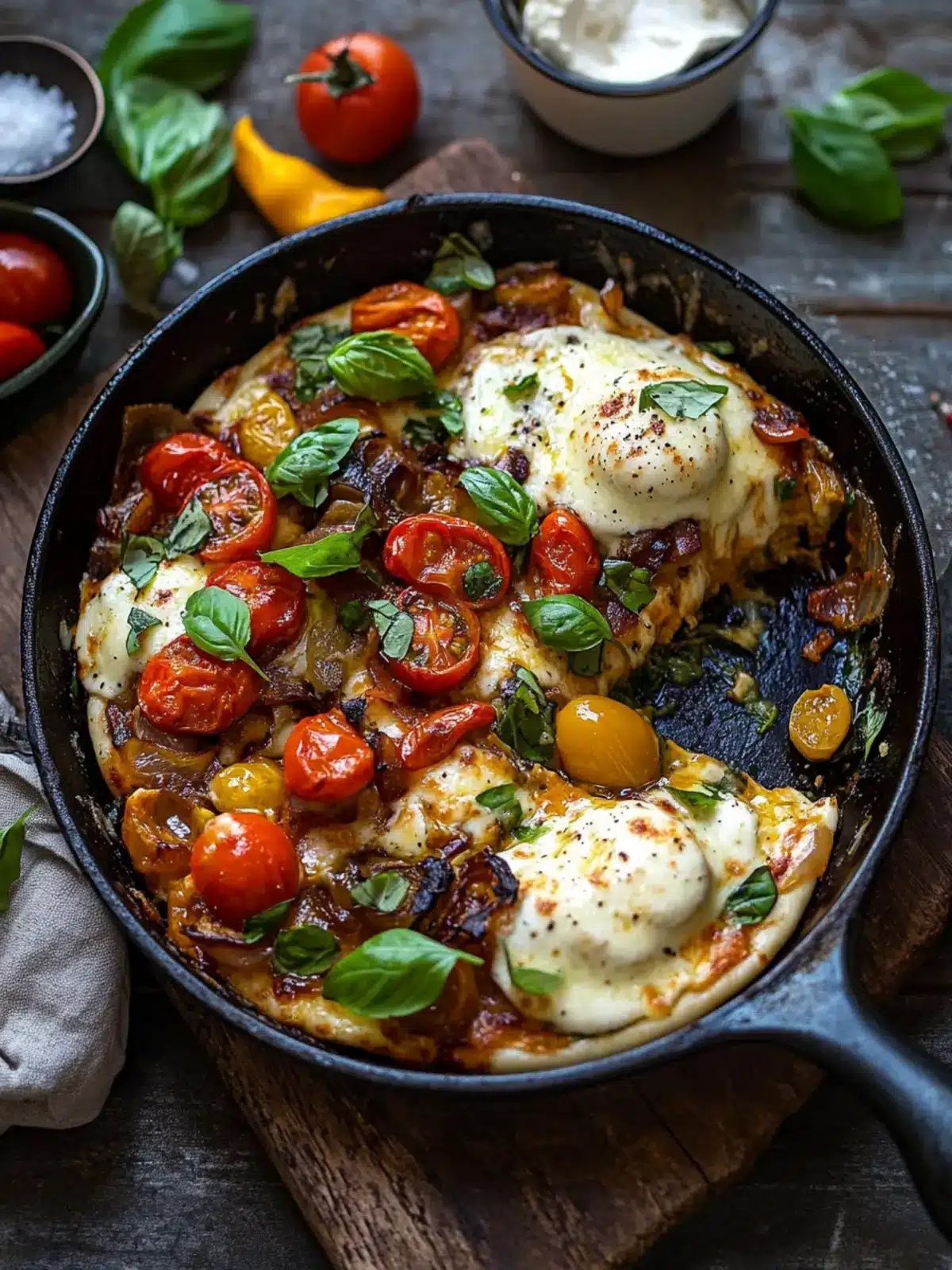 Irresistible Chakalaka Mozzarella Skillet Melt Recipe 4 Chakalaka Mozzarella Skillet Melt