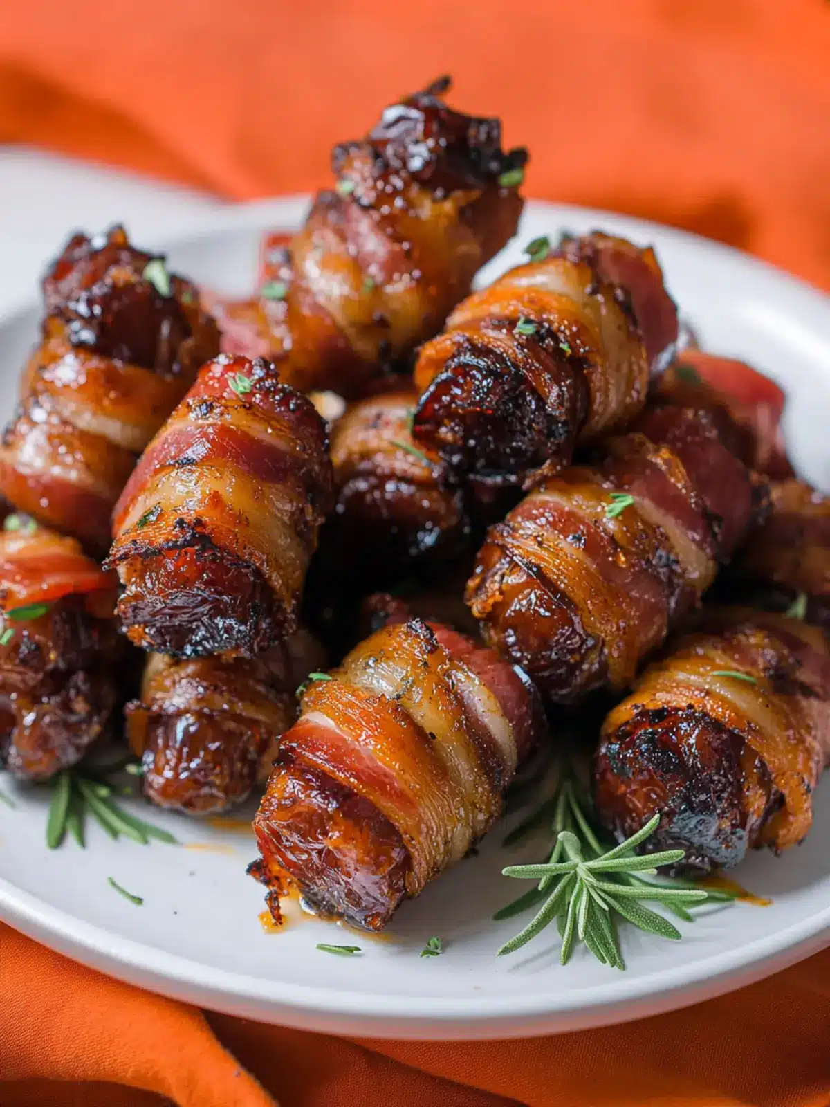 Maple-Dijon Glazed Devils on Horseback: Sweet Bacon Bliss 3 Maple-Dijon Glazed Devils on Horseback (Bacon Wrapped Dates)