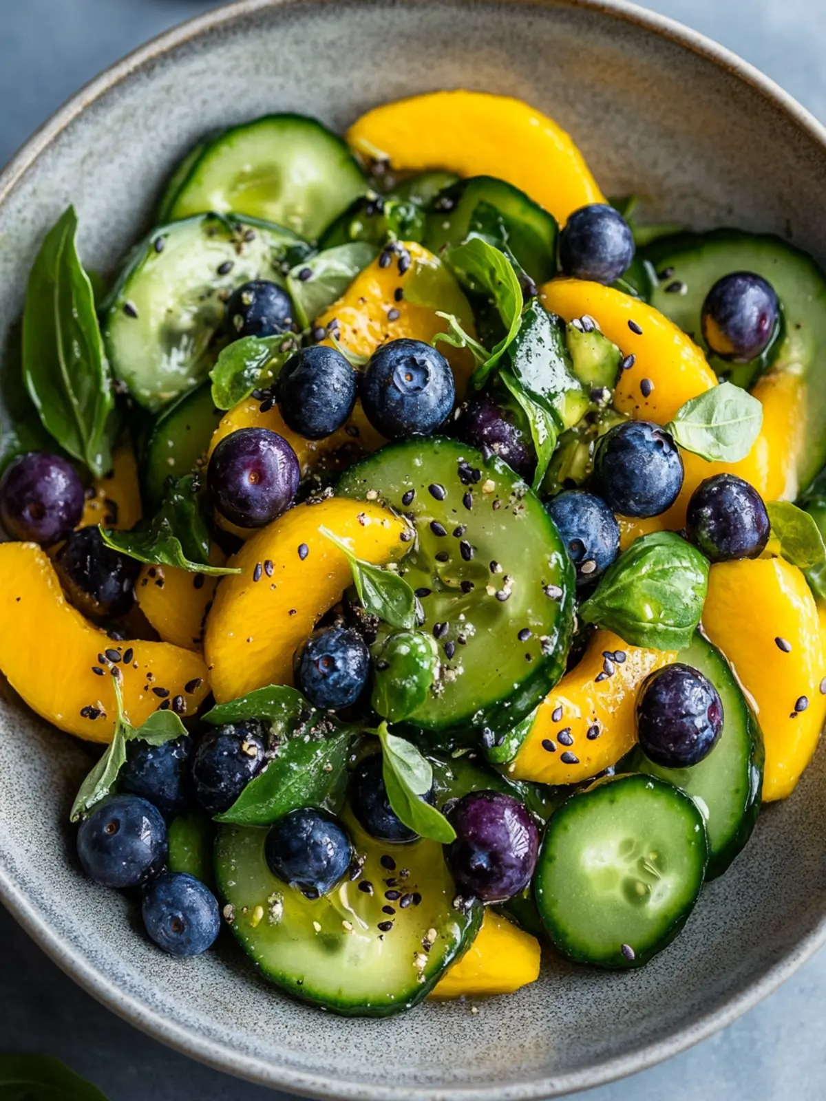 Mango Cucumber Salad with Blueberries and Avocado Bliss 5 Mango Cucumber Salad with Blueberries and Avocado