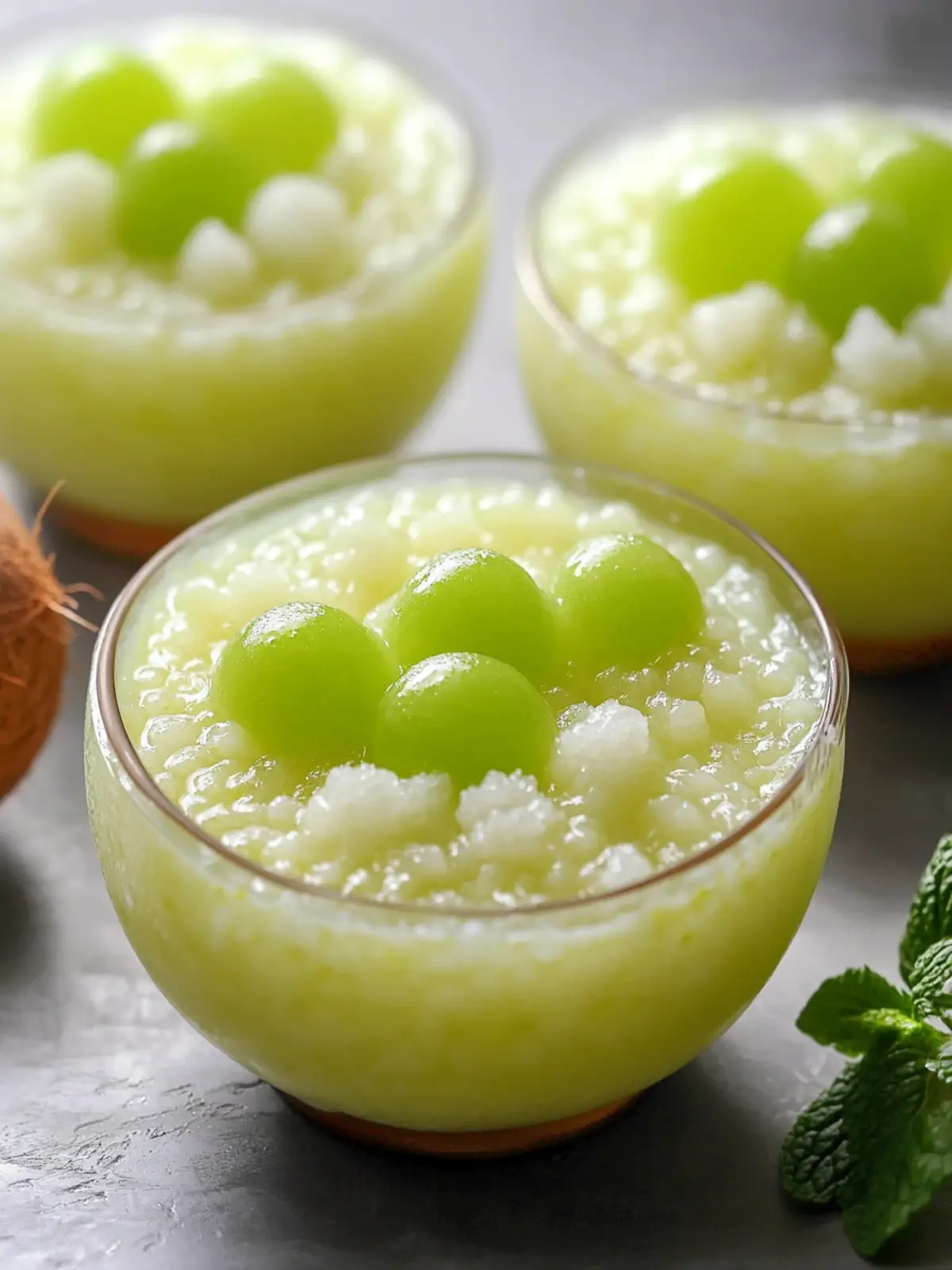 Refreshing Honeydew Sago Dessert with Coconut Milk Bliss 2 Refreshing Honeydew Sago Dessert with Coconut Milk (No Gelatin, No Pork)