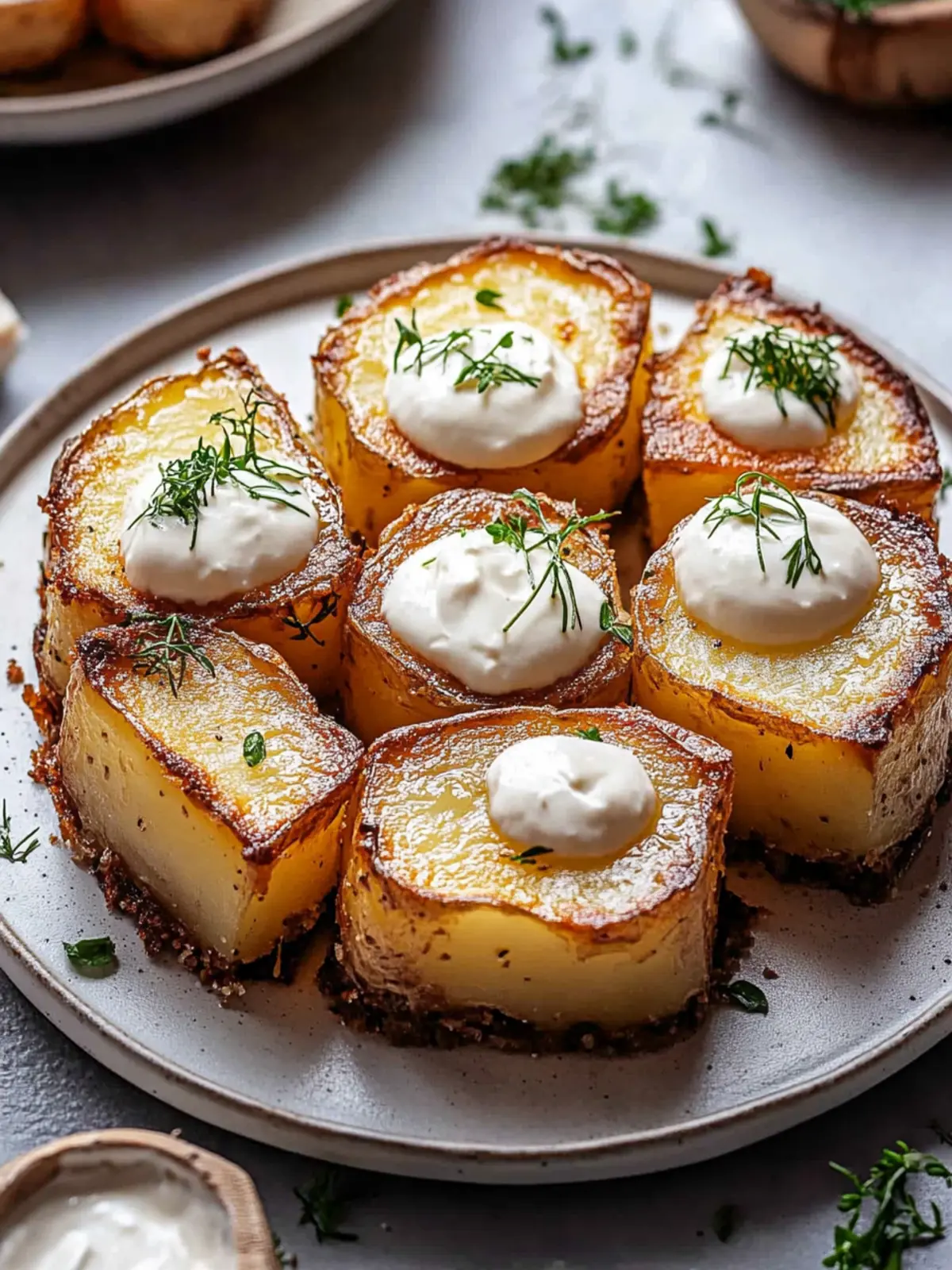 Irresistible Garlic Parmesan Potato Pavé Recipe with Crème Fraîche 2 Garlic Parmesan Potato Pave Recipe with Crème Fraîche