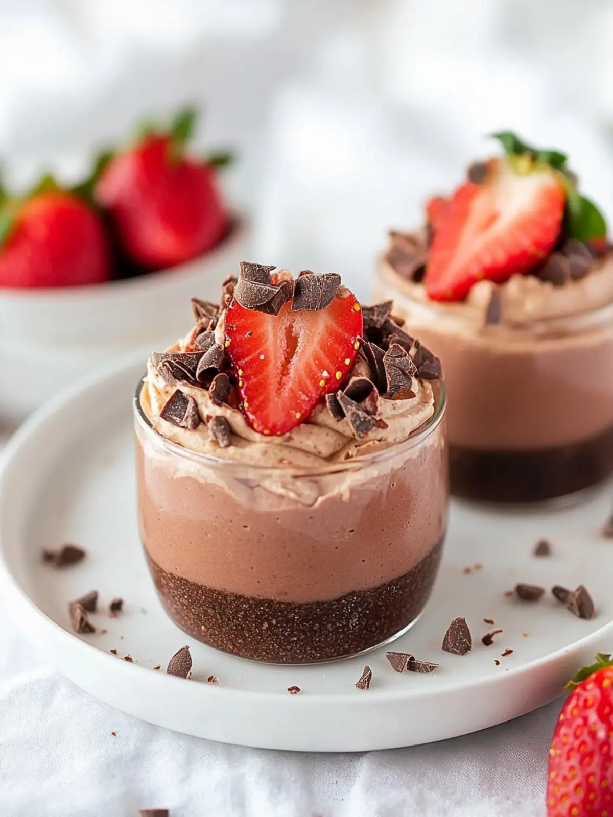 Sweet, Creamy Strawberry Chocolate Mousse Cups Perfect for Parties 3 Sweet, Creamy Strawberry Chocolate Mousse Cups That Are Perfect For Parties