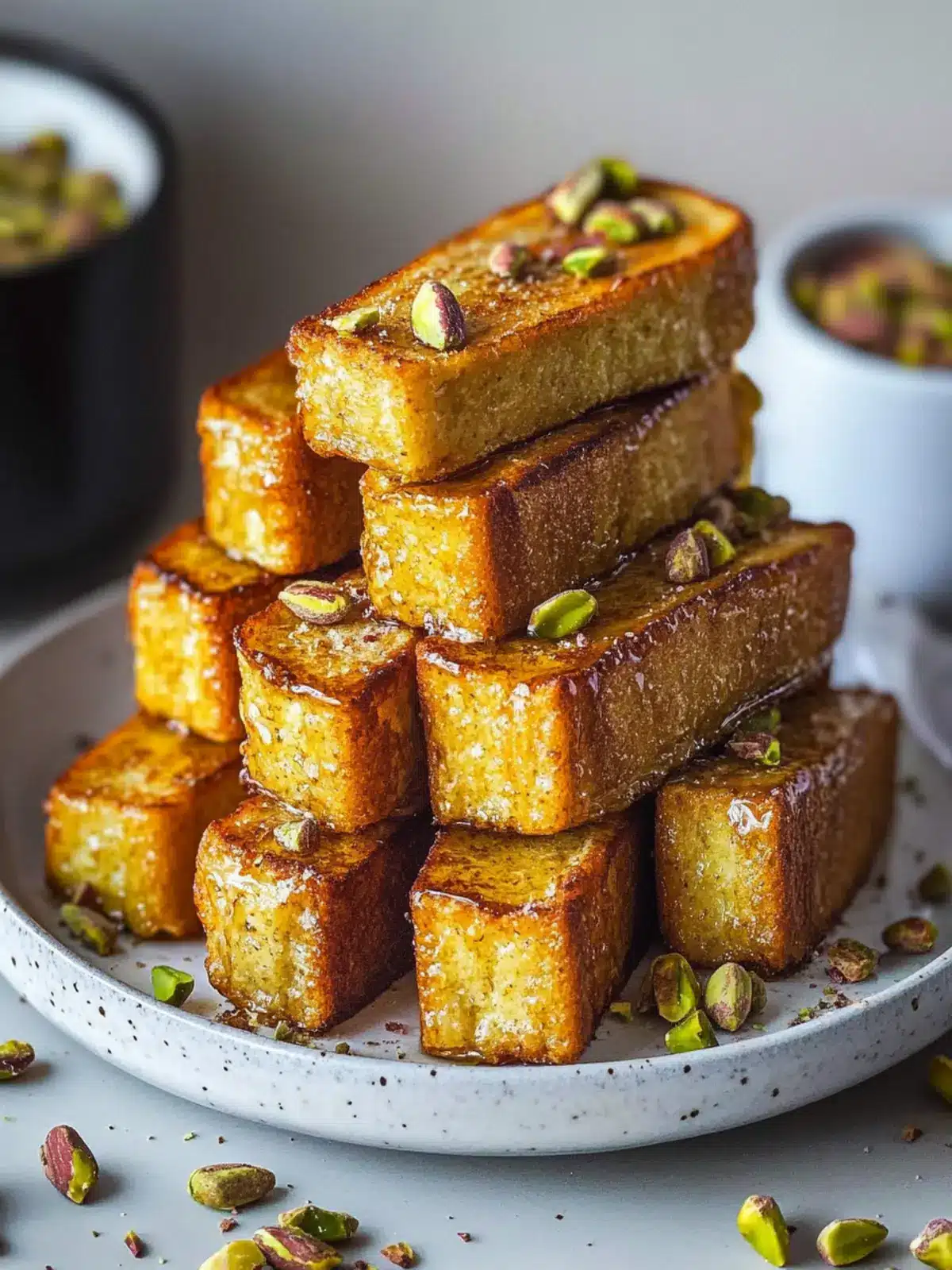 Indulge in Pistachio French Toast Sticks with Creamy Filling 2 Pistachio French Toast Sticks