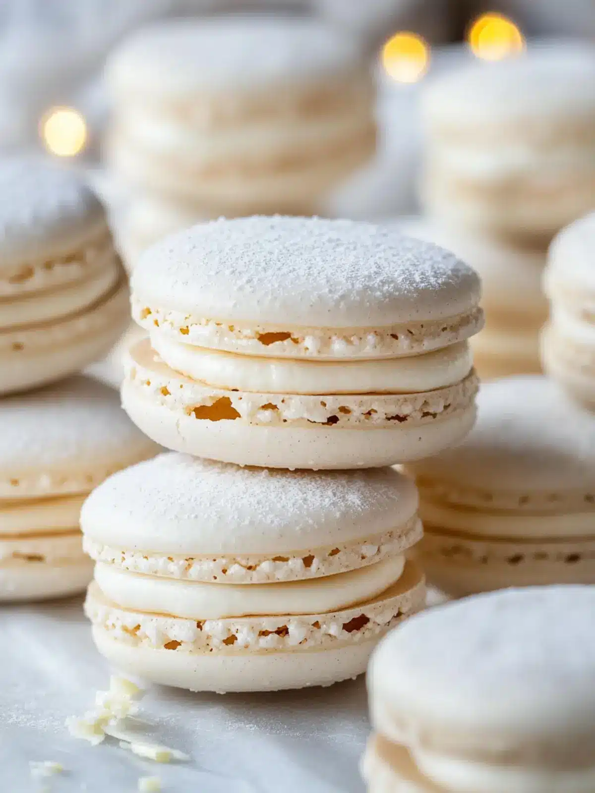 Irresistible Vanilla Macarons with Silky Buttercream Filling 5 Vanilla Macarons