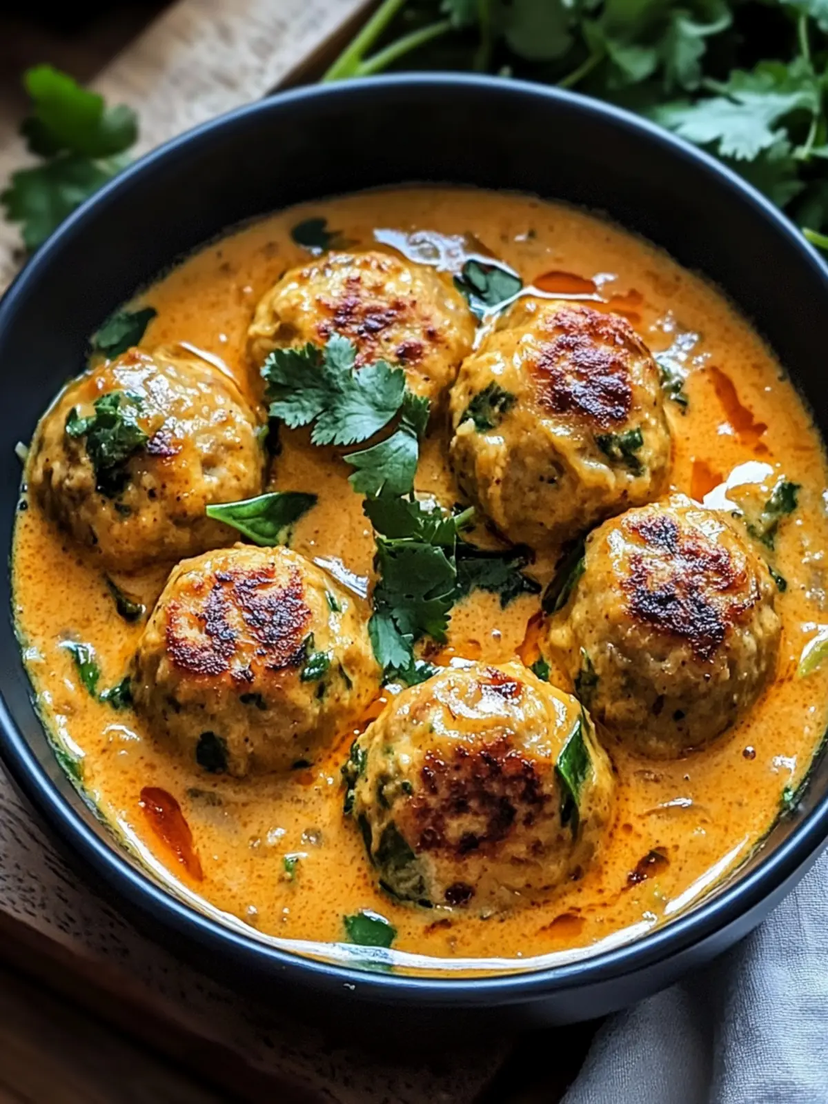 Thai Chicken Meatballs in Coconut Curry for Cozy Nights 2 Thai Chicken Meatballs in Coconut Curry